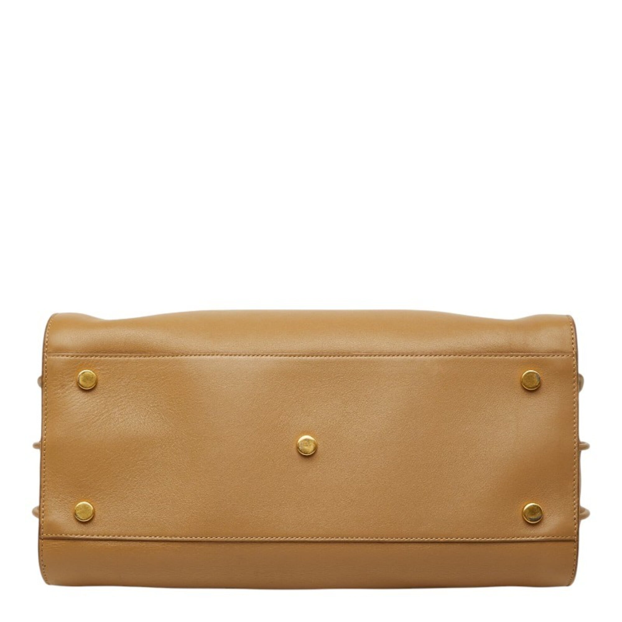 Saint Laurent Brown Leather Handbag Shoulder Bag (Pre-Owned)