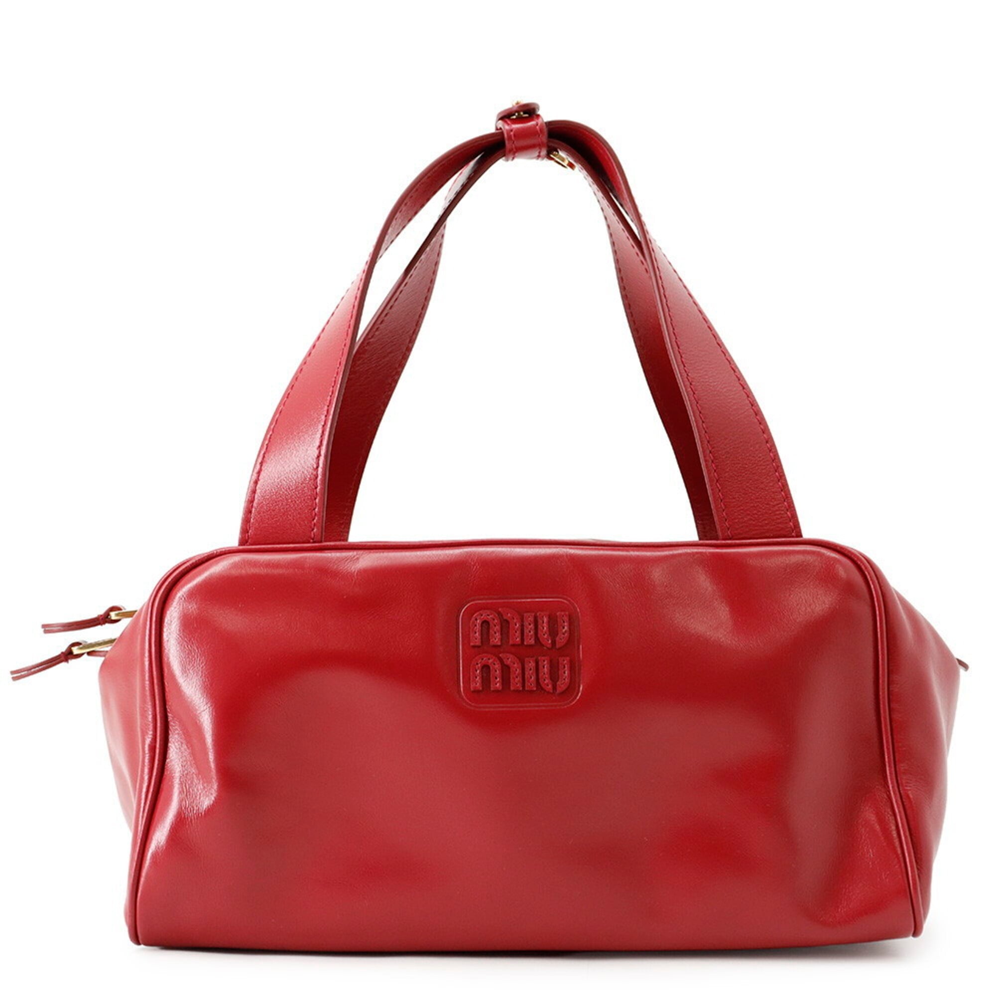 Miu Miu Red Color Leather Handbag (Pre-Owned)