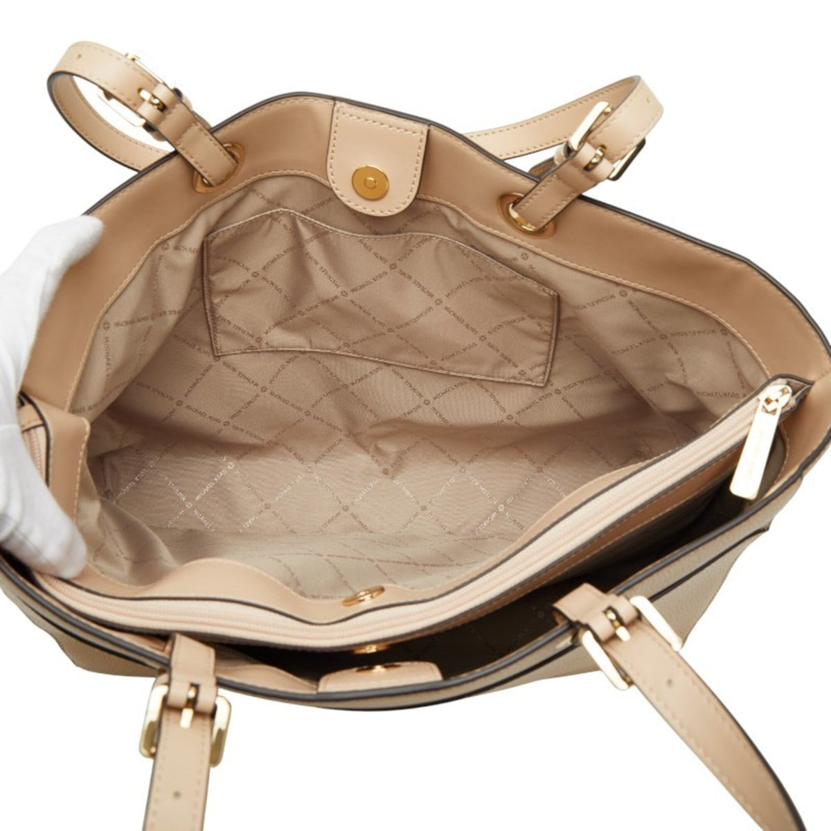 Michael Kors Beige Leather Tote Bag (Pre-Owned)