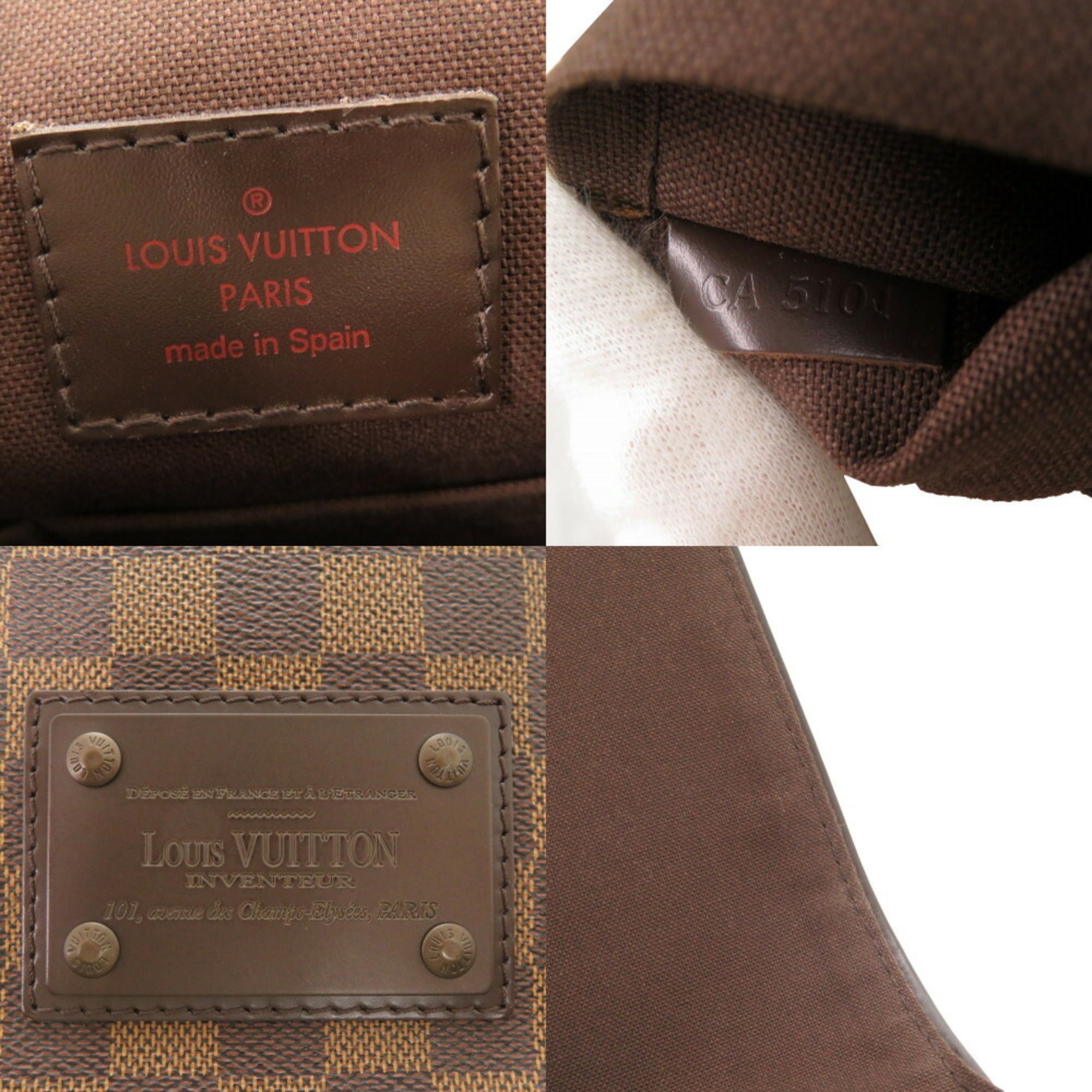 Louis Vuitton Ebene Damier Canvas Shoulder Bag (Pre-Owned)