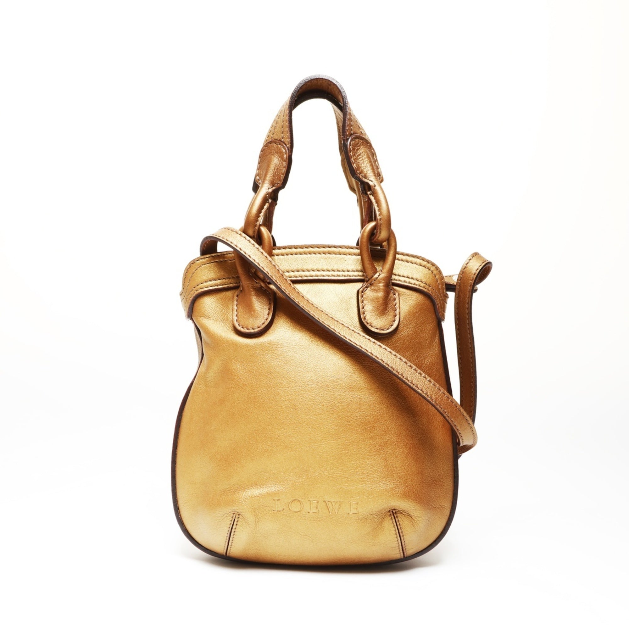 Loewe Gold Leather Tote Bag (Pre-Owned)
