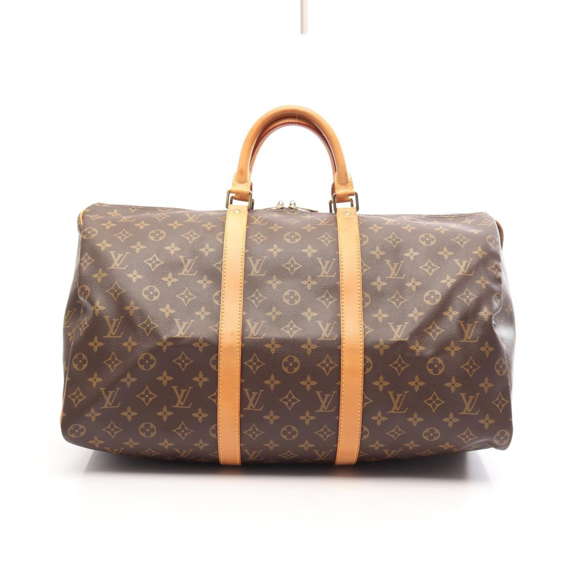 Louis Vuitton Monogram Brown Coated Canvas Boston Bag Handbag (Pre-Owned)