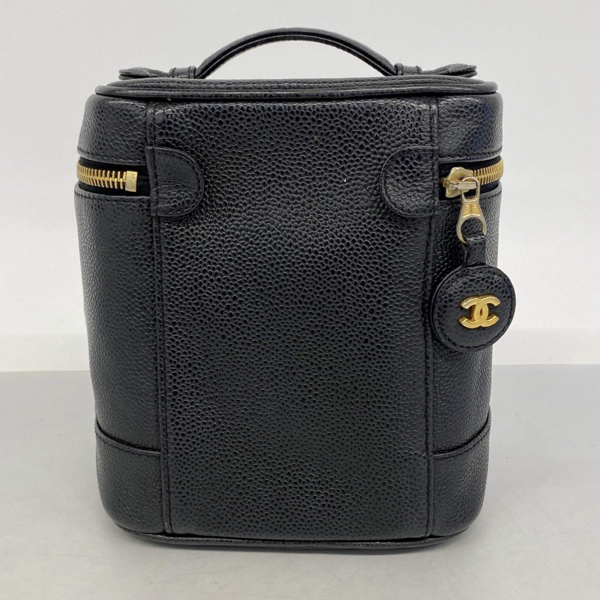 Chanel Black Grained Calfskin Vanity Bag (Pre-Owned)