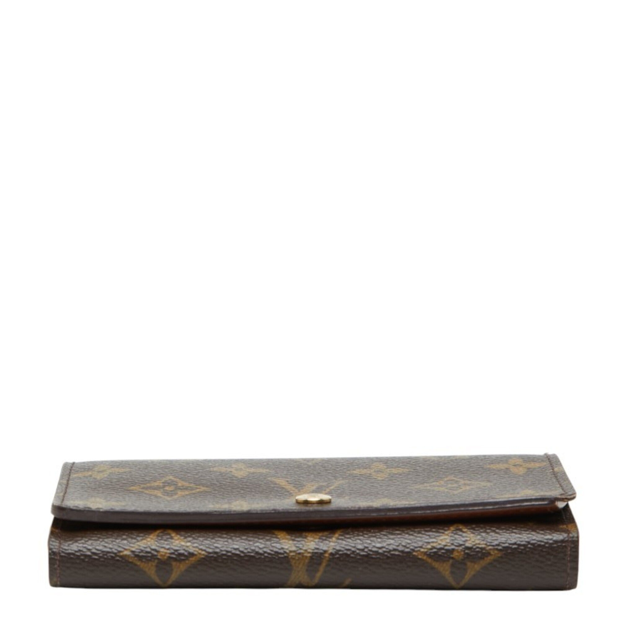 Louis Vuitton Brown Pvc Leather Long Wallet (Bi-Fold) (Pre-Owned)