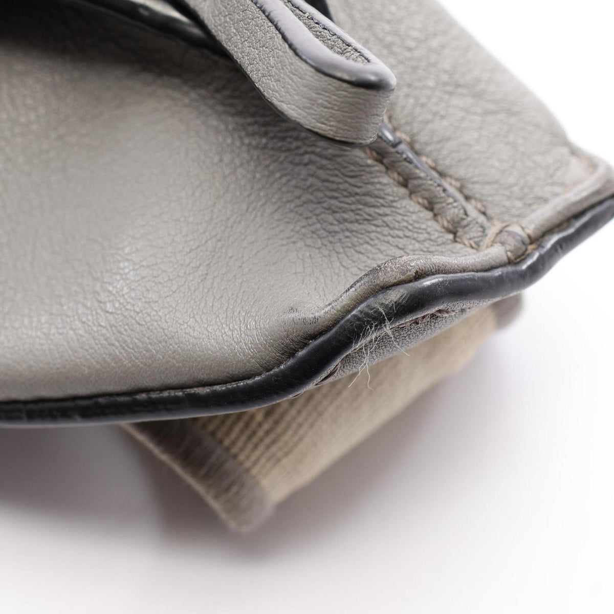 Loewe Gray Leather Fanny Pack Handbag (Pre-Owned)