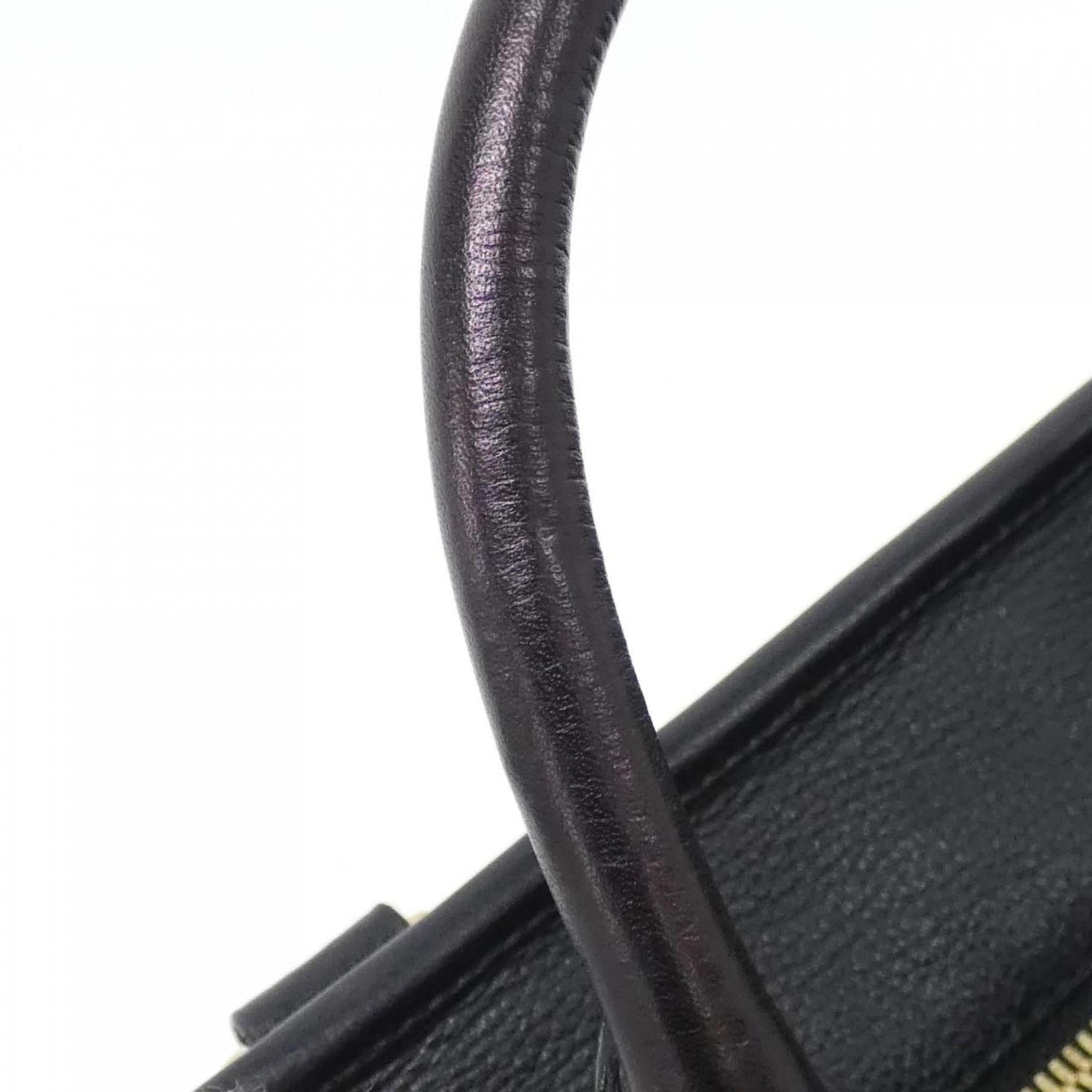 Loewe Black Brown White Leather Handbag (Pre-Owned)
