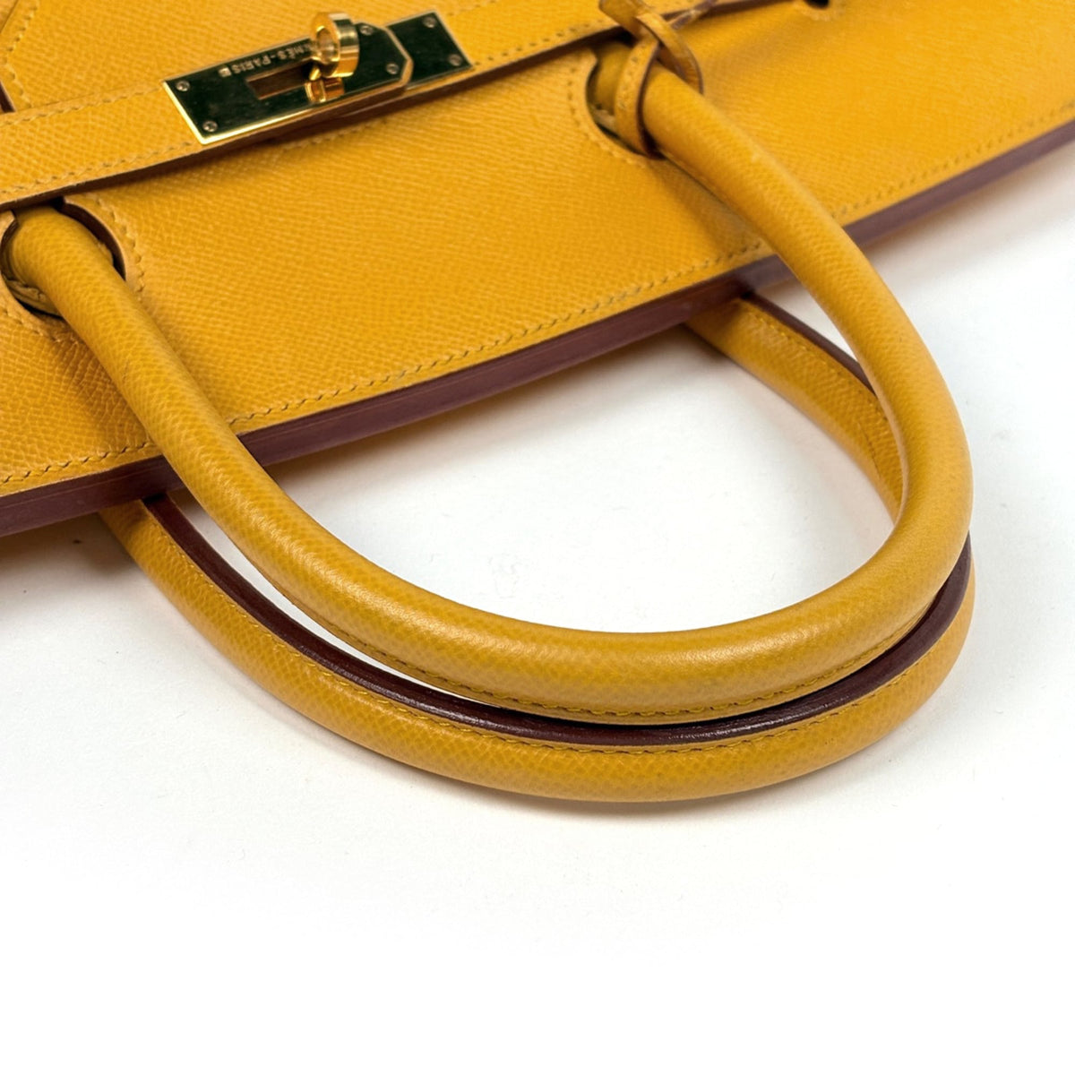Hermes Birkin Yellow Courchevel Leather Handbag (Pre-Owned)