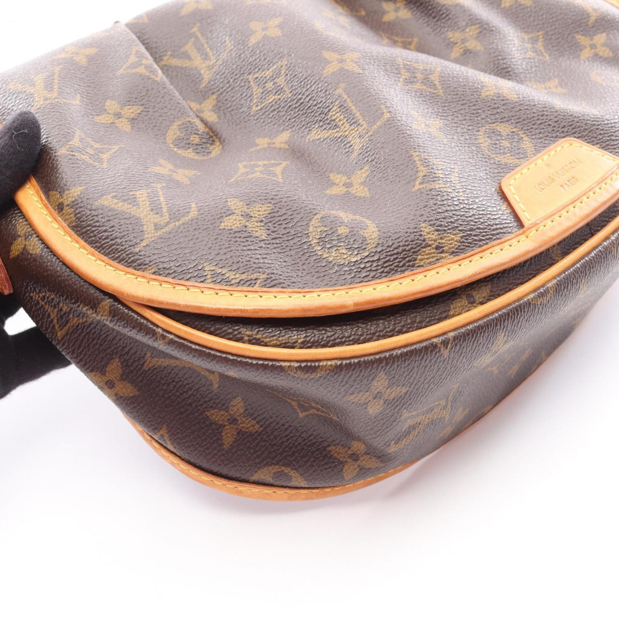 Louis Vuitton Brown Monogram Coated Canvas Leather Handbag Shoulder Bag (Pre-Owned)