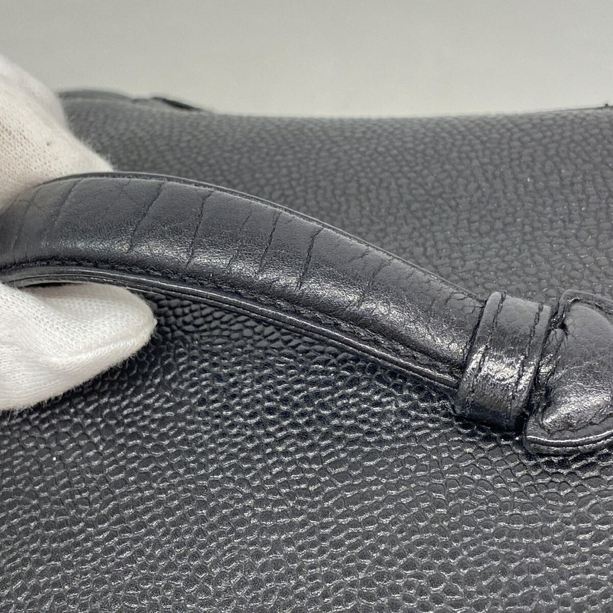 Chanel Black Grained Calfskin Vanity Bag (Pre-Owned)