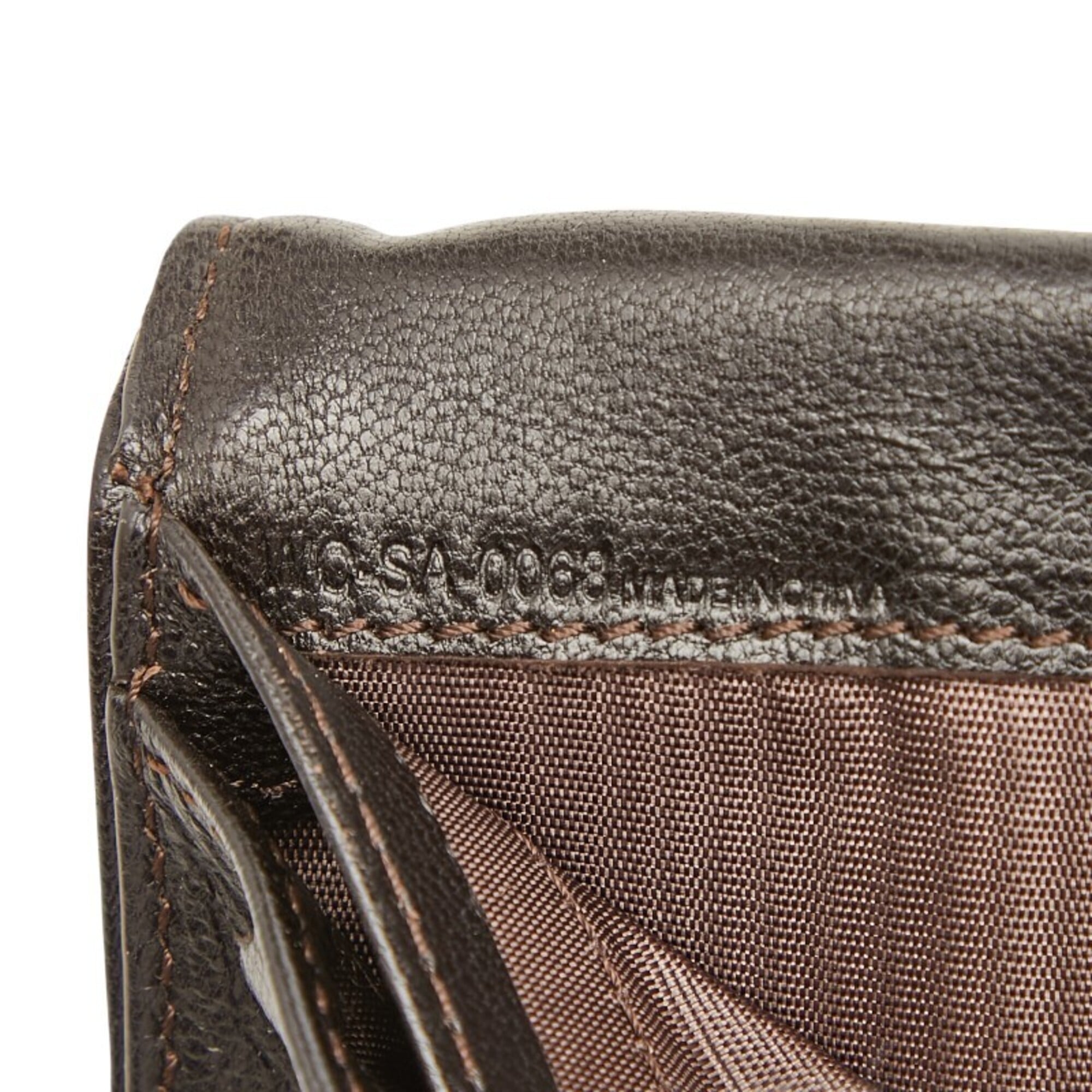 Celine Gray Denim Leather Long Wallet (Bi-Fold) (Pre-Owned)