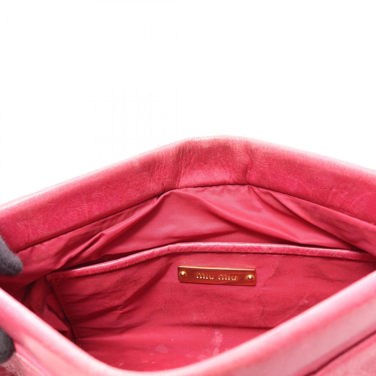 Miu Miu Pink Leather Clutch Bag Handbag (Pre-Owned)