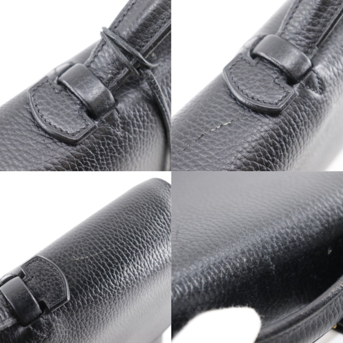 Hermes Sac A Depeche Black Fjord Leather Briefcase (Pre-Owned)