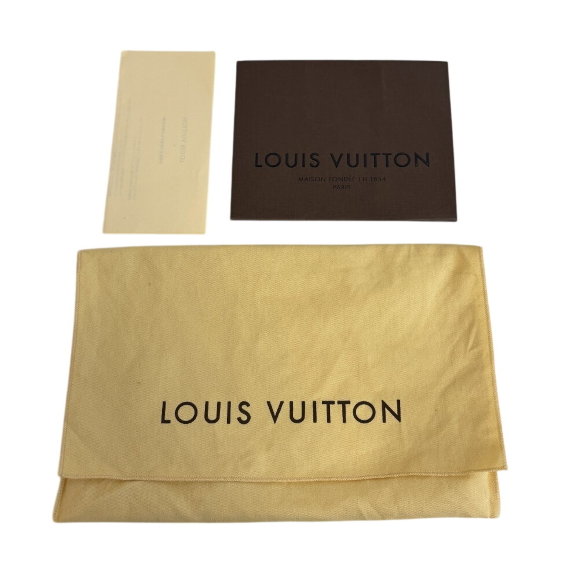 Louis Vuitton Brown Leather Clutch Bag Pouch (Pre-Owned)