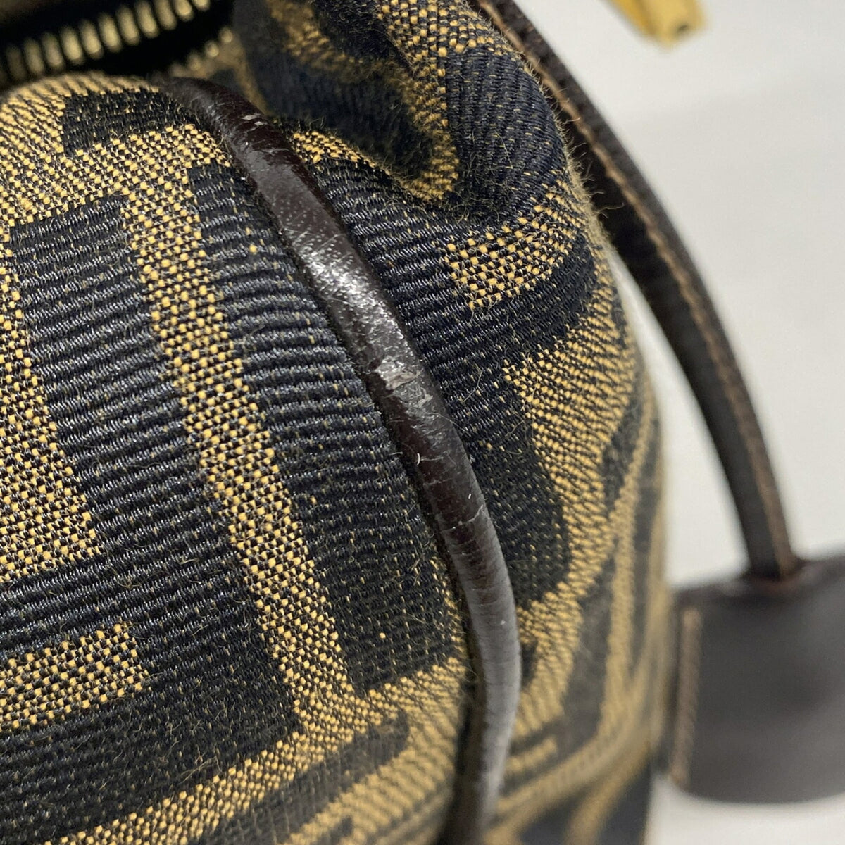 Fendi Brown Nylon Canvas Handbag (Pre-Owned)