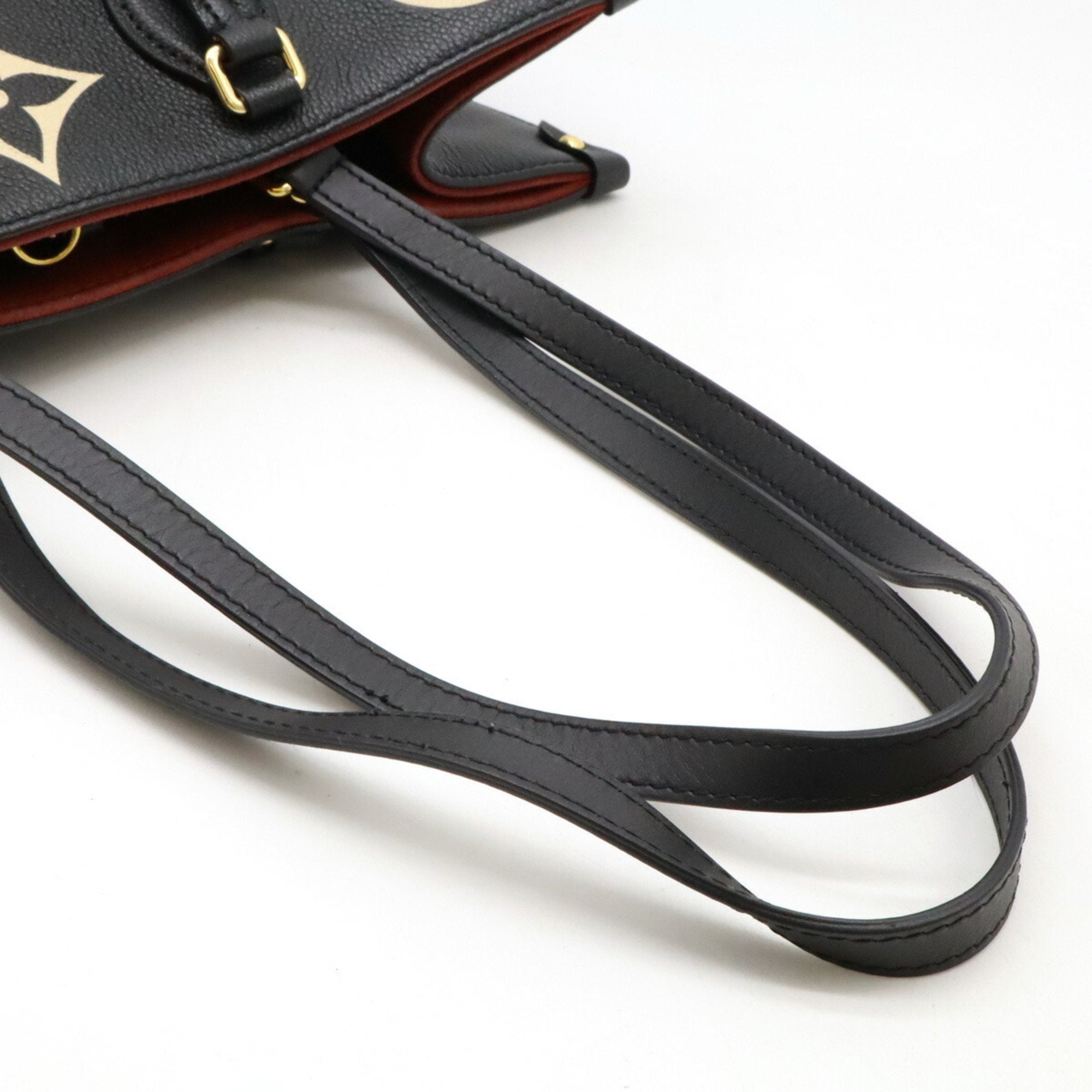 Louis Vuitton Beige Black Monogram Empreinte Handbag Tote Bag (Pre-Owned)