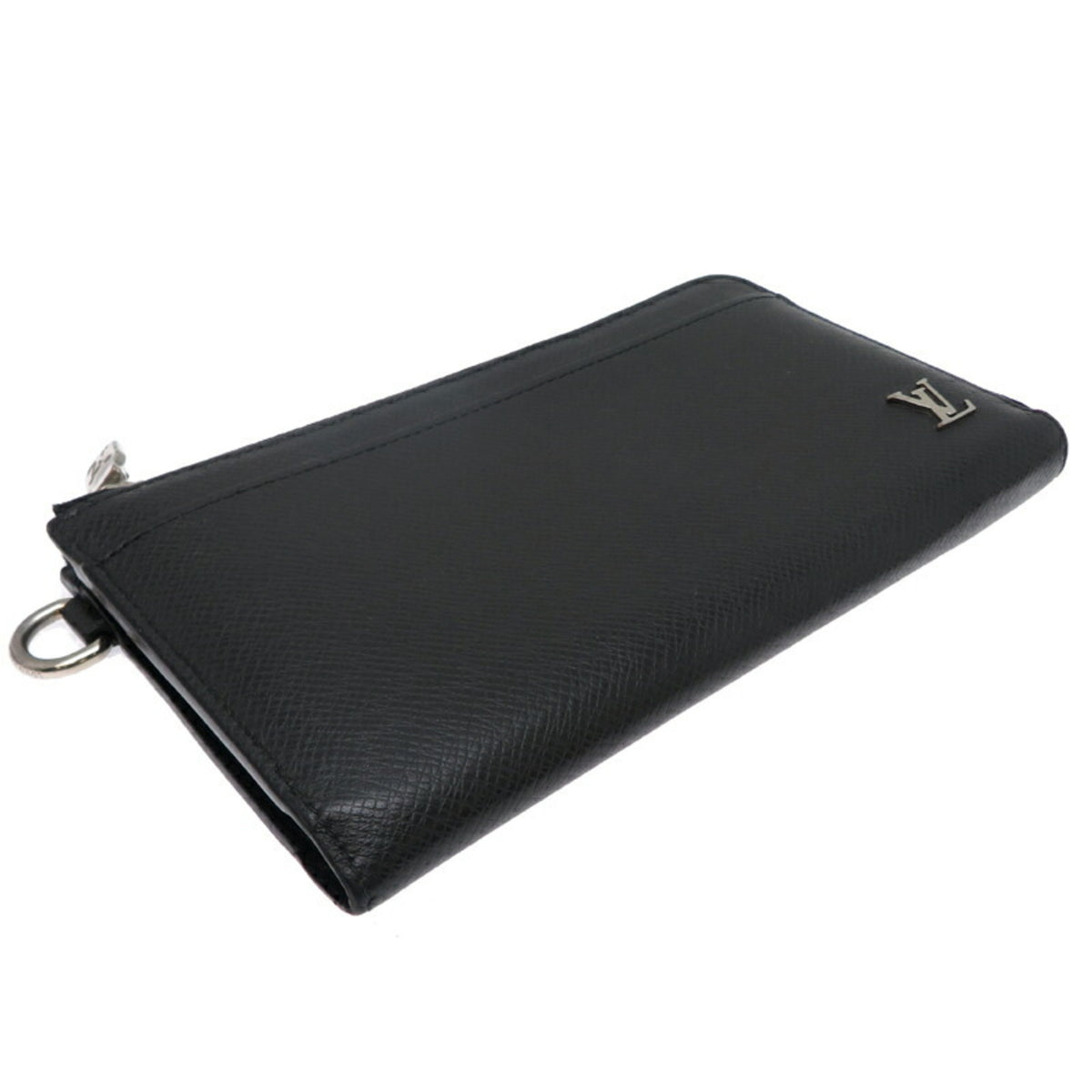 Louis Vuitton Black Taiga Leather Wallet (Bi-Fold) (Pre-Owned)