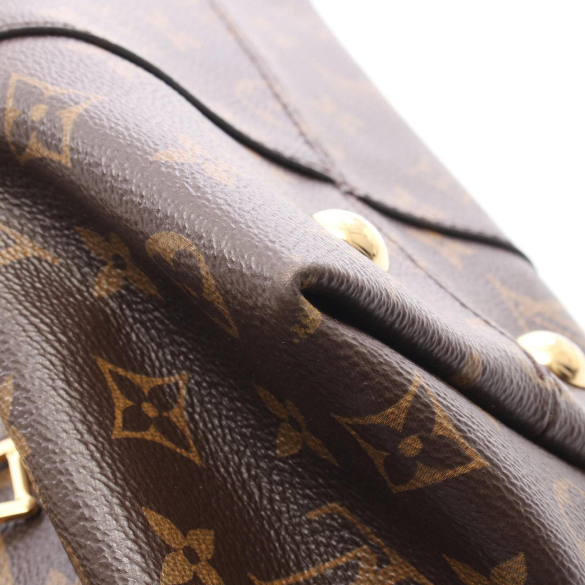Louis Vuitton Brown Monogram Leather Handbag Shoulder Bag (Pre-Owned)