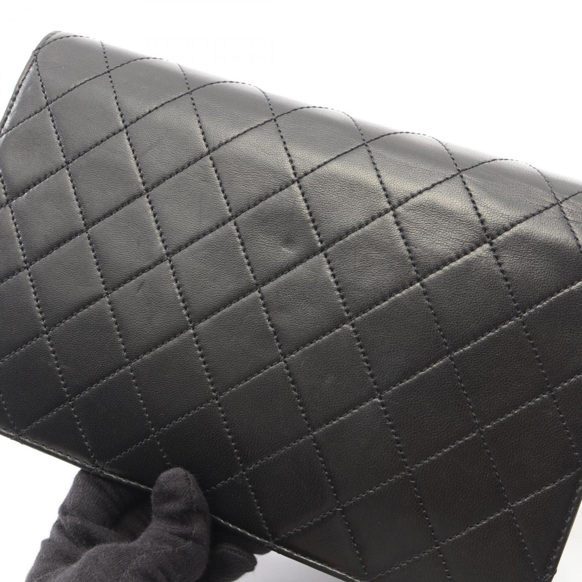Chanel Black Leather Handbag Shoulder Bag (Pre-Owned)