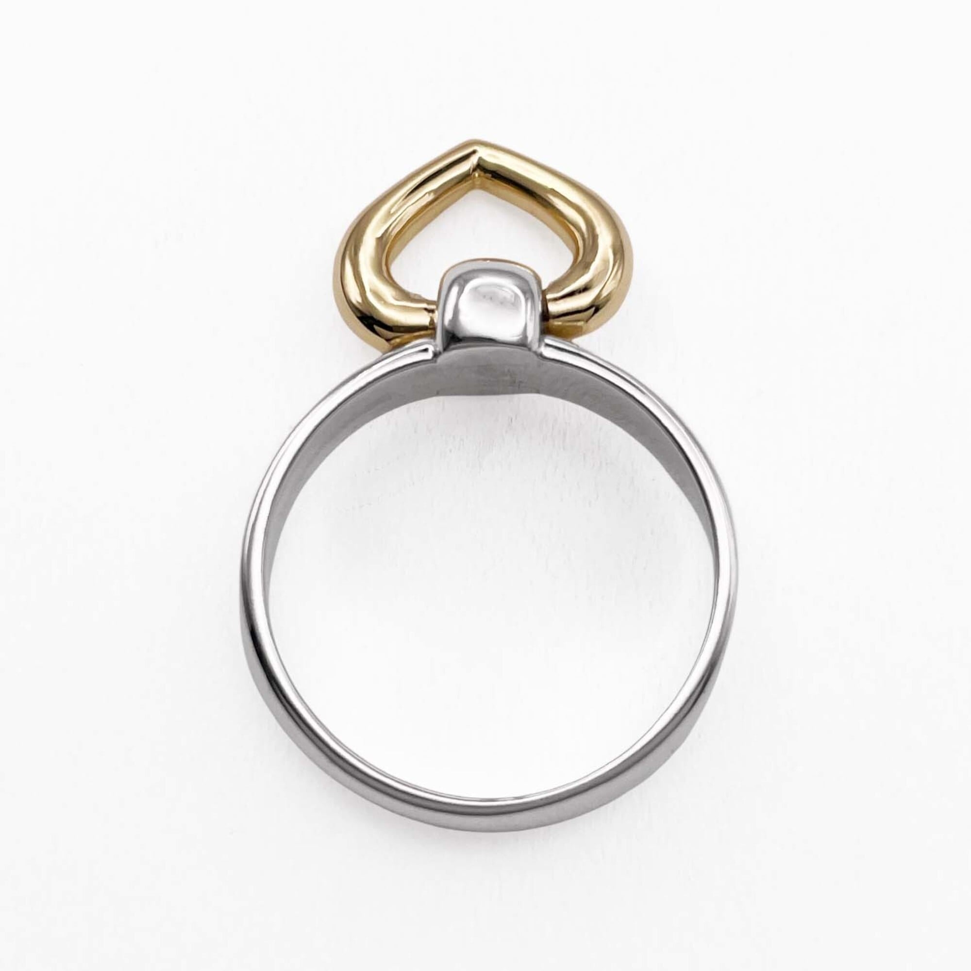 Hermes Gold Silver Yellow Gold (18K) Silver 925 Band Ring (Pre-Owned)