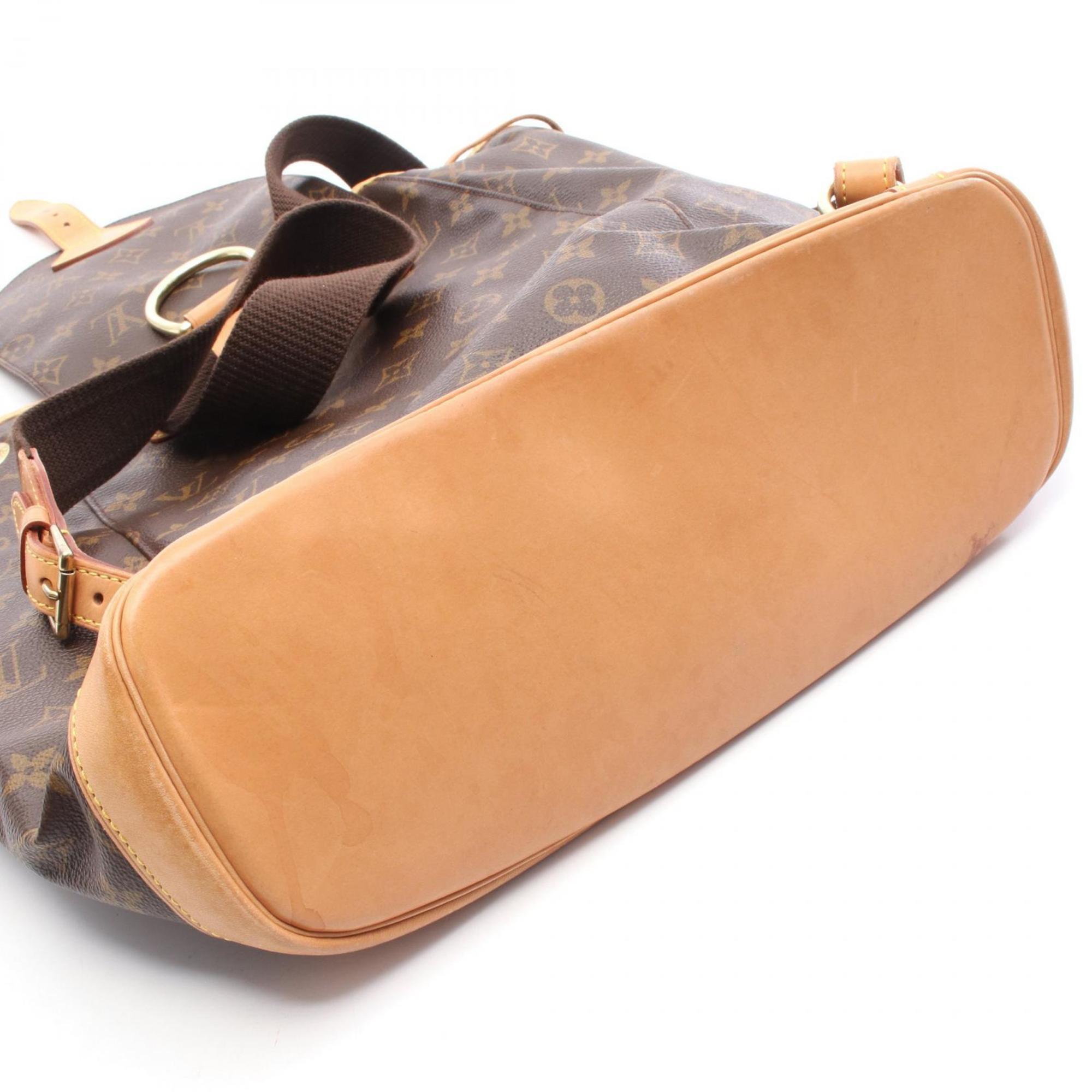 Louis Vuitton Brown Pvc Coated Canvas Monogram Leather Backpack (Pre-Owned)