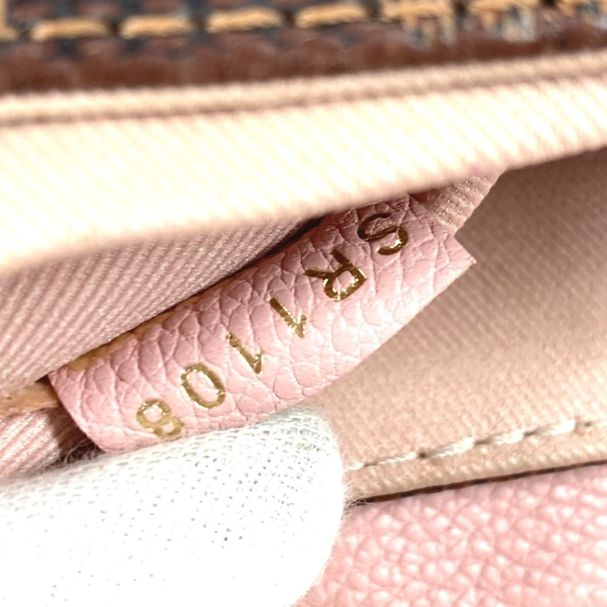Louis Vuitton Brown Pink Damier Canvas Backpack Handbag (Pre-Owned)
