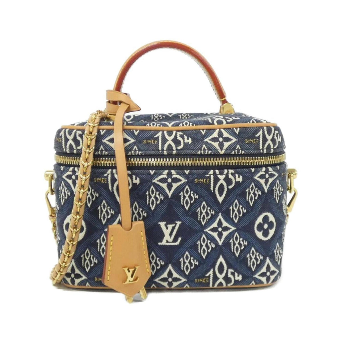 Louis Vuitton Blue Jacquard Handbag (Pre-Owned)