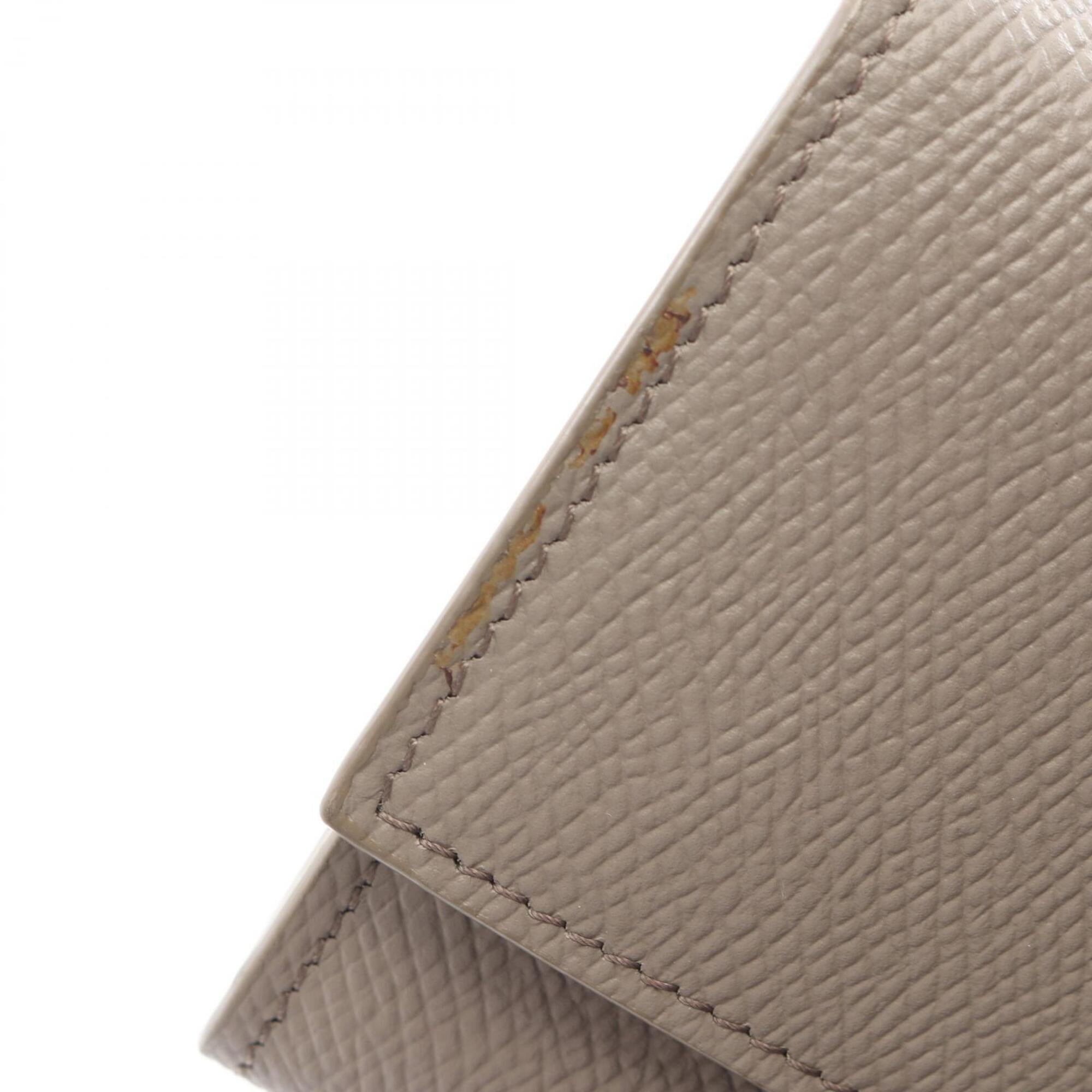 Celine Beige Leather Long Wallet (Bi-Fold) (Pre-Owned)