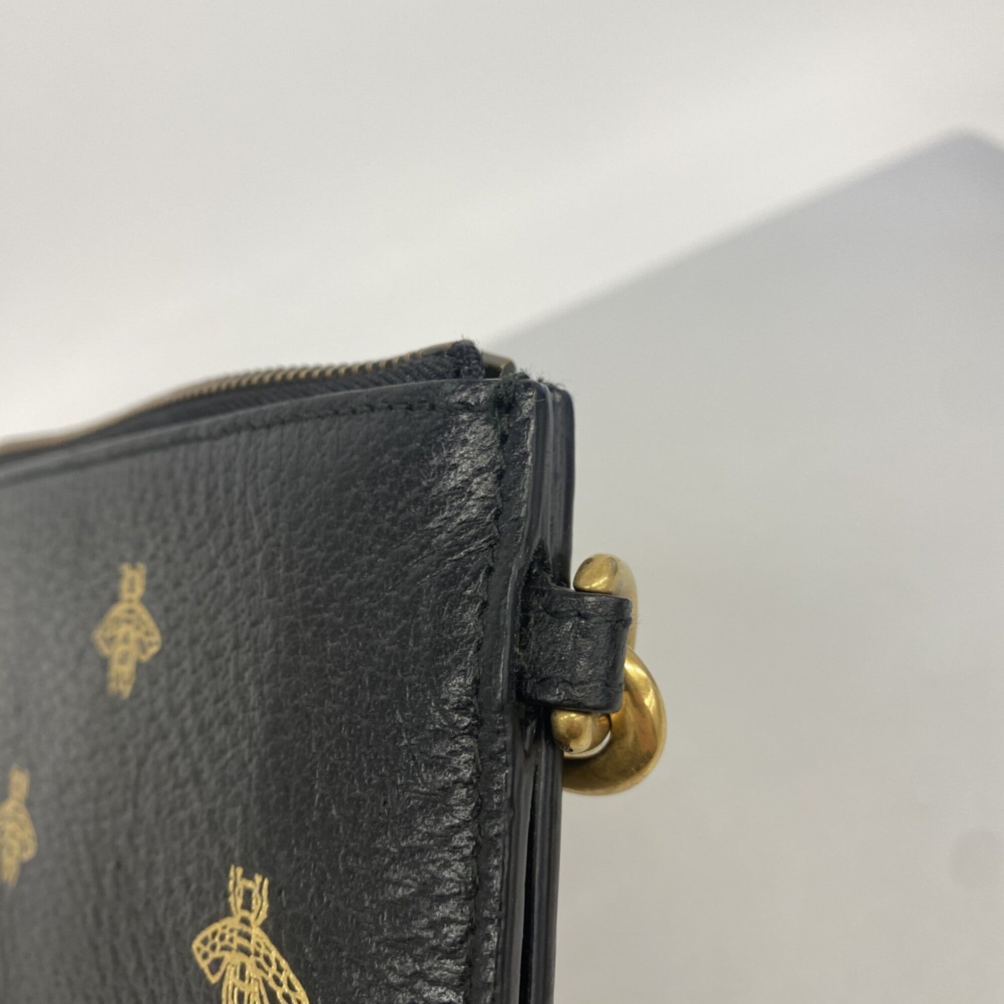 Gucci Black Leather Clutch Bag (Pre-Owned)