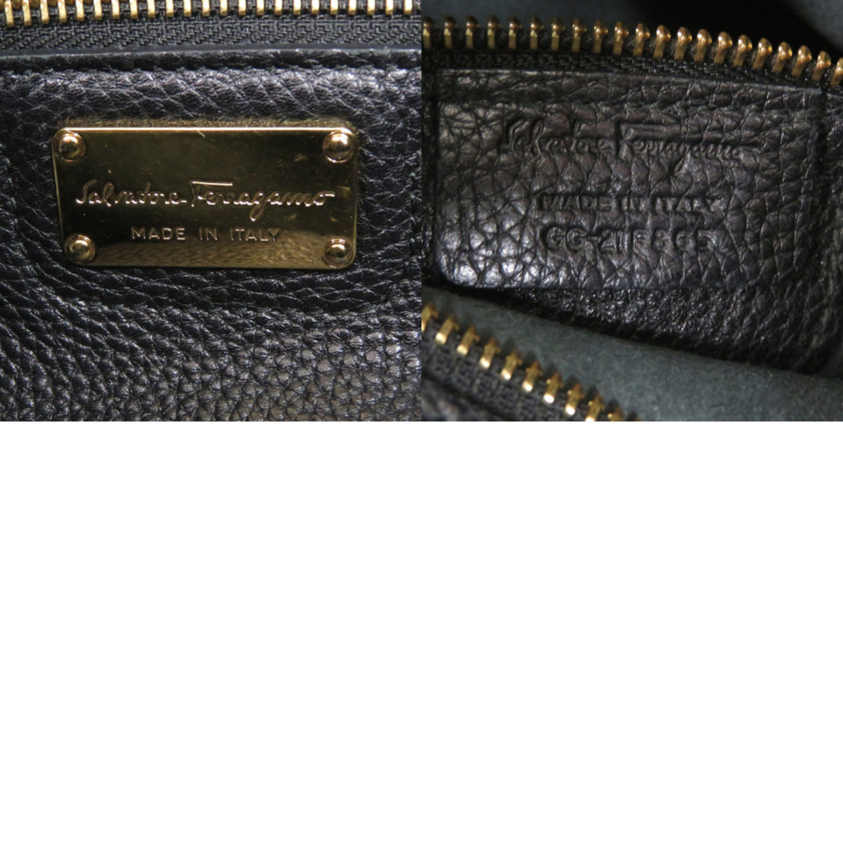 Salvatore Ferragamo Black Leather Shoulder Bag (Pre-Owned)