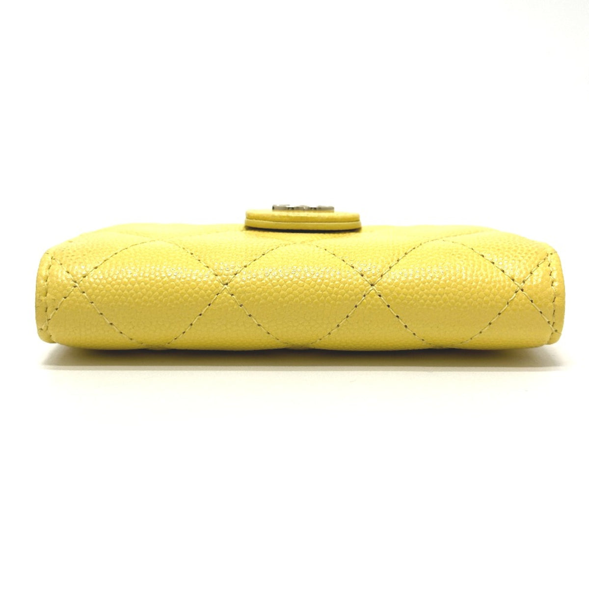 Chanel Yellow Leather Coin Purse/Coin Case (Pre-Owned)