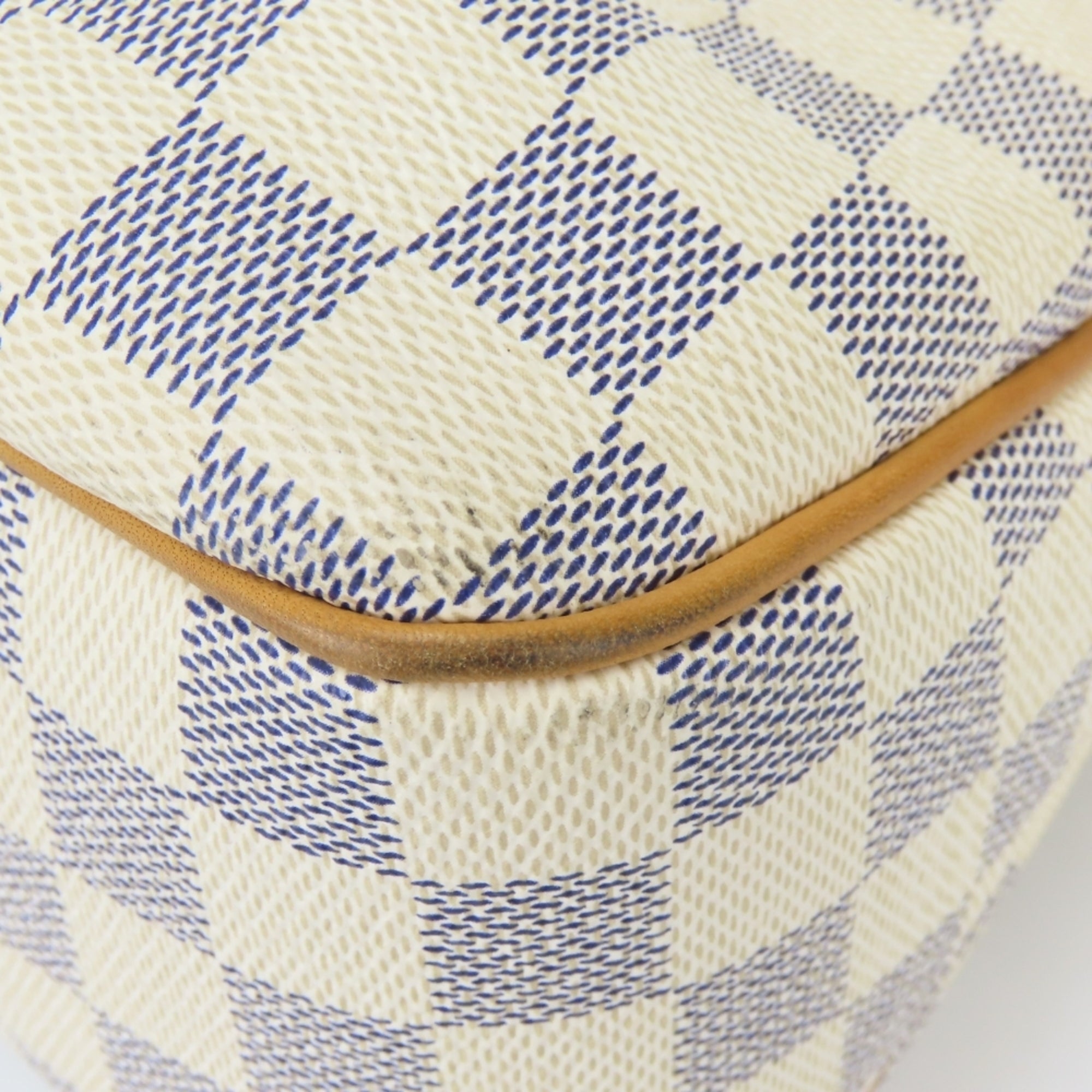 Louis Vuitton Damier Azur White Damier Azur Leather Shoulder Bag (Pre-Owned)