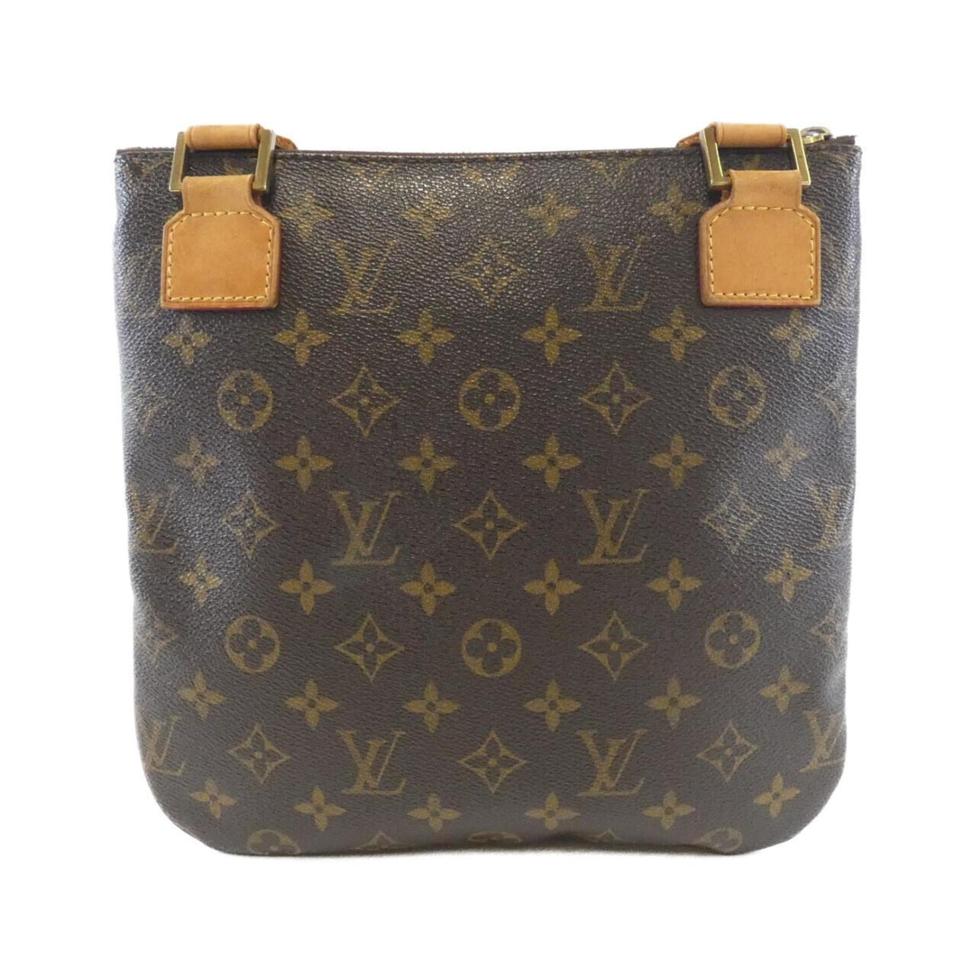 Louis Vuitton Marron Coated Canvas Pochette Shoulder Bag (Pre-Owned)