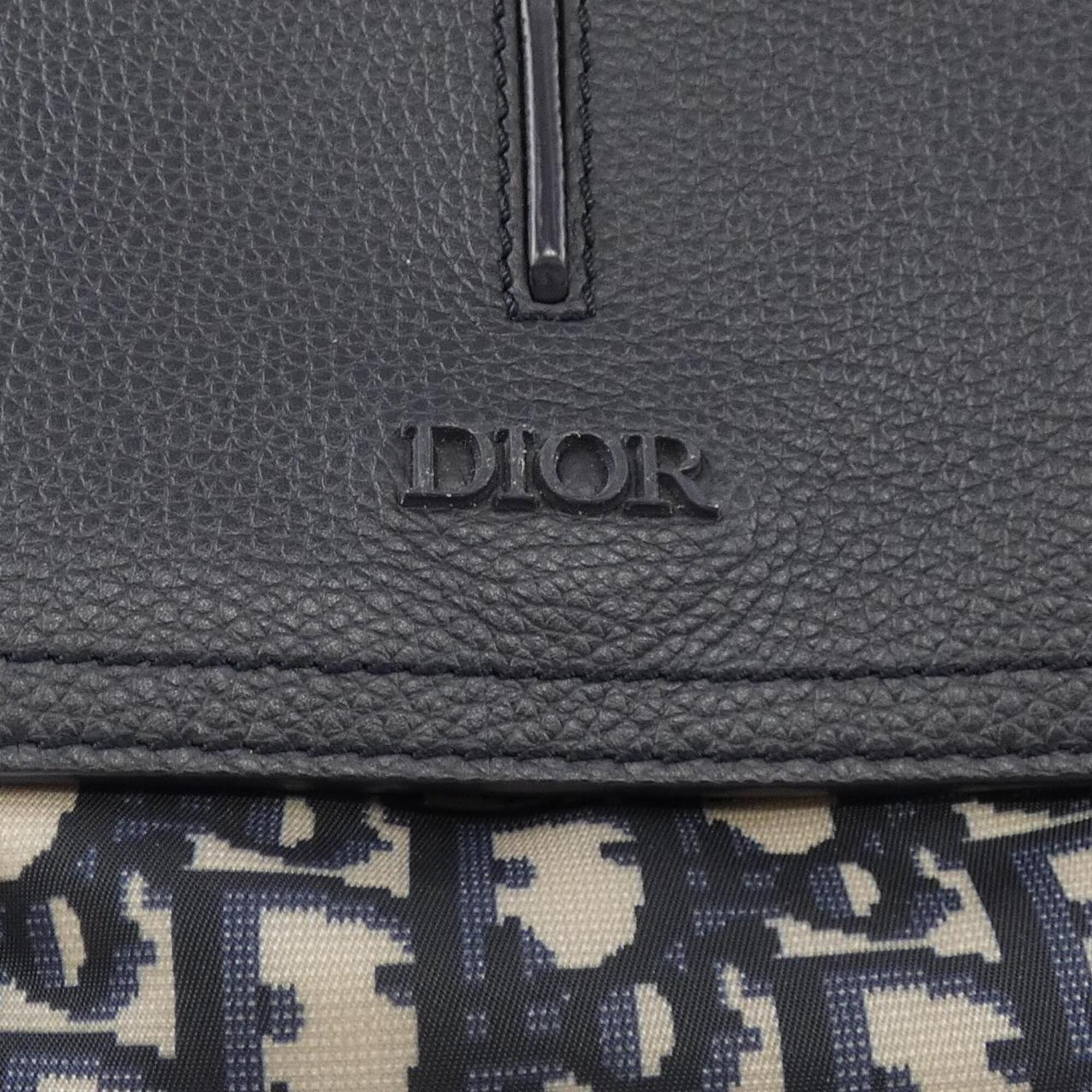 Christian Dior Beige Navy Backpack (Pre-Owned)