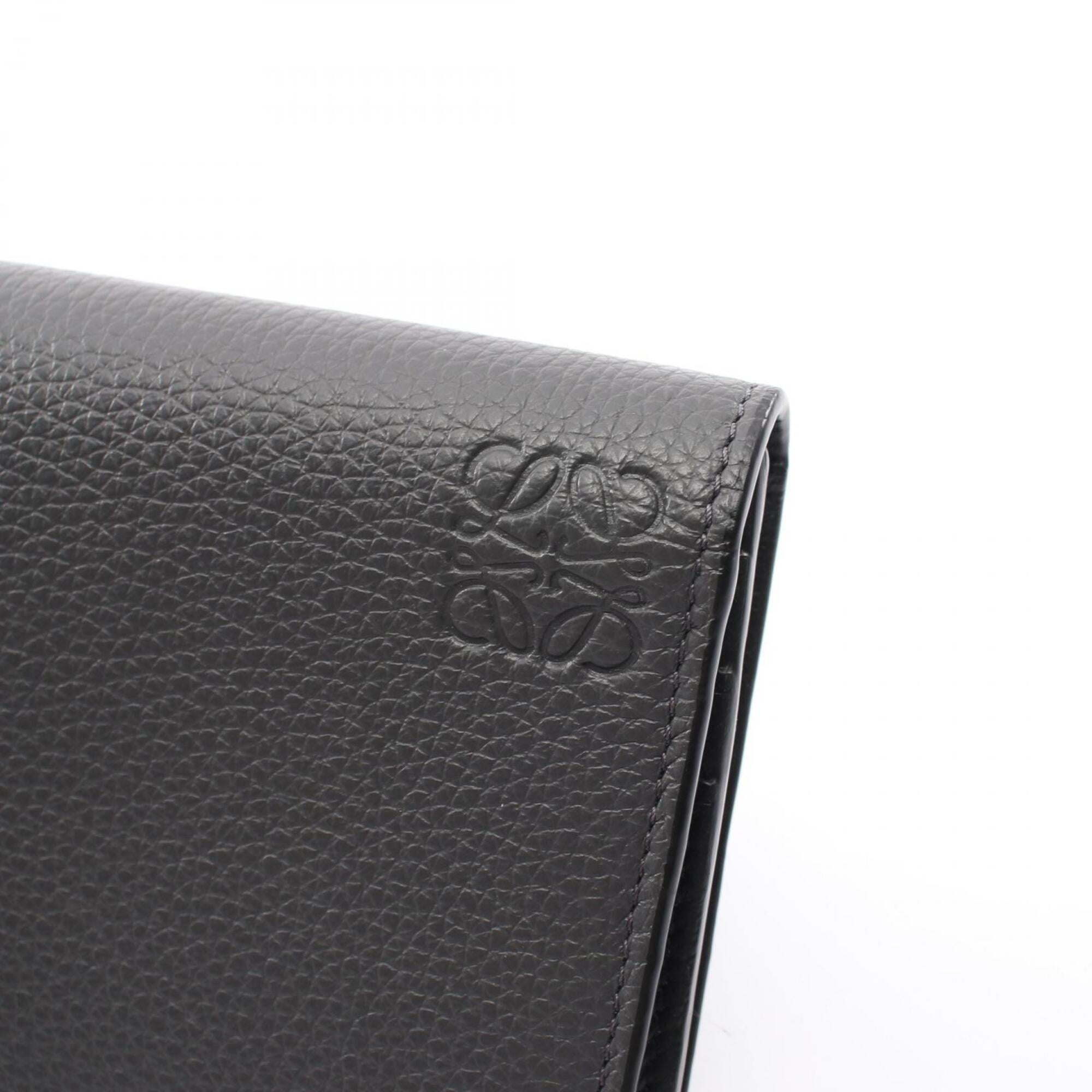 Loewe Gray Leather Long Wallet (Bi-Fold) (Pre-Owned)