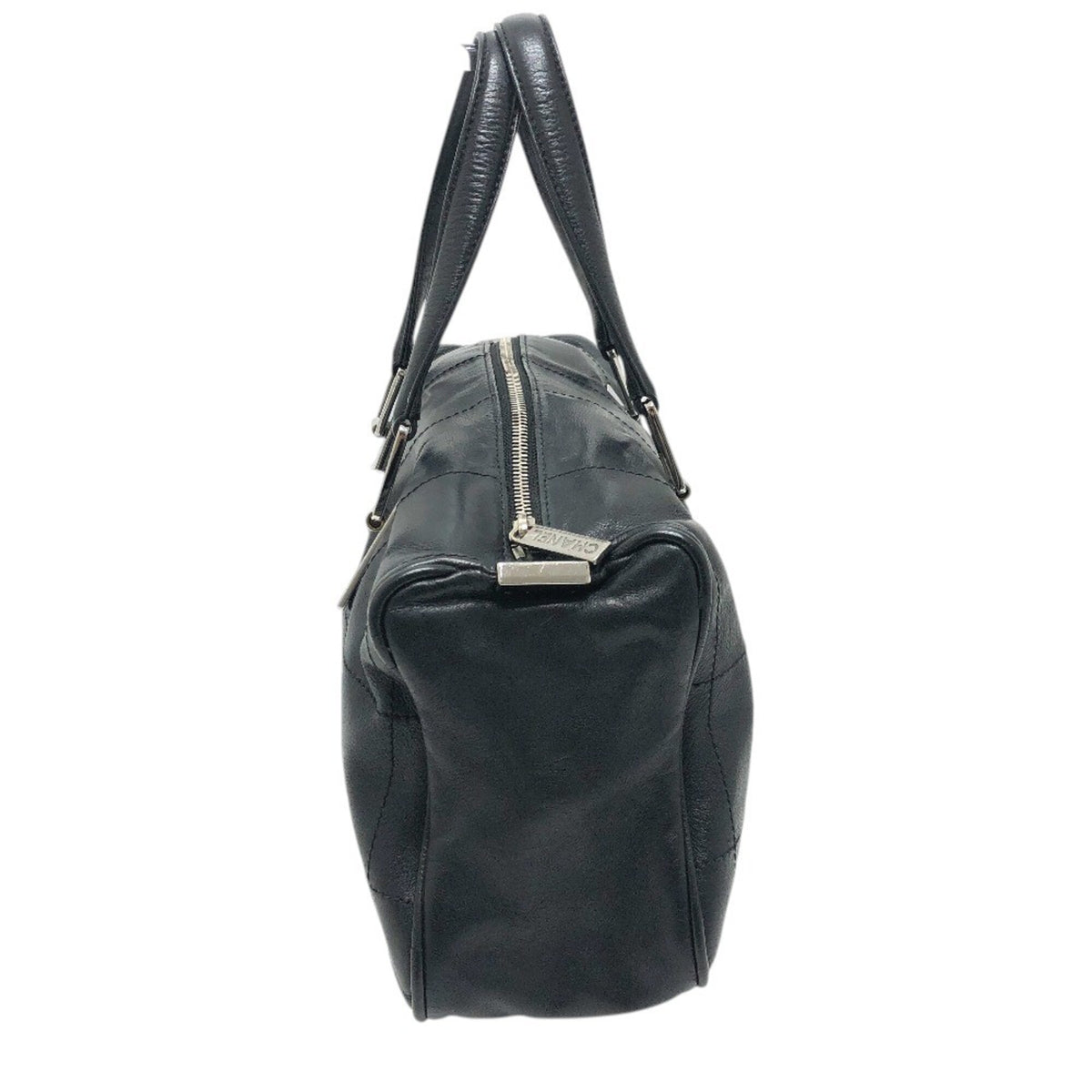 Chanel Black Leather Handbag Tote Bag (Pre-Owned)
