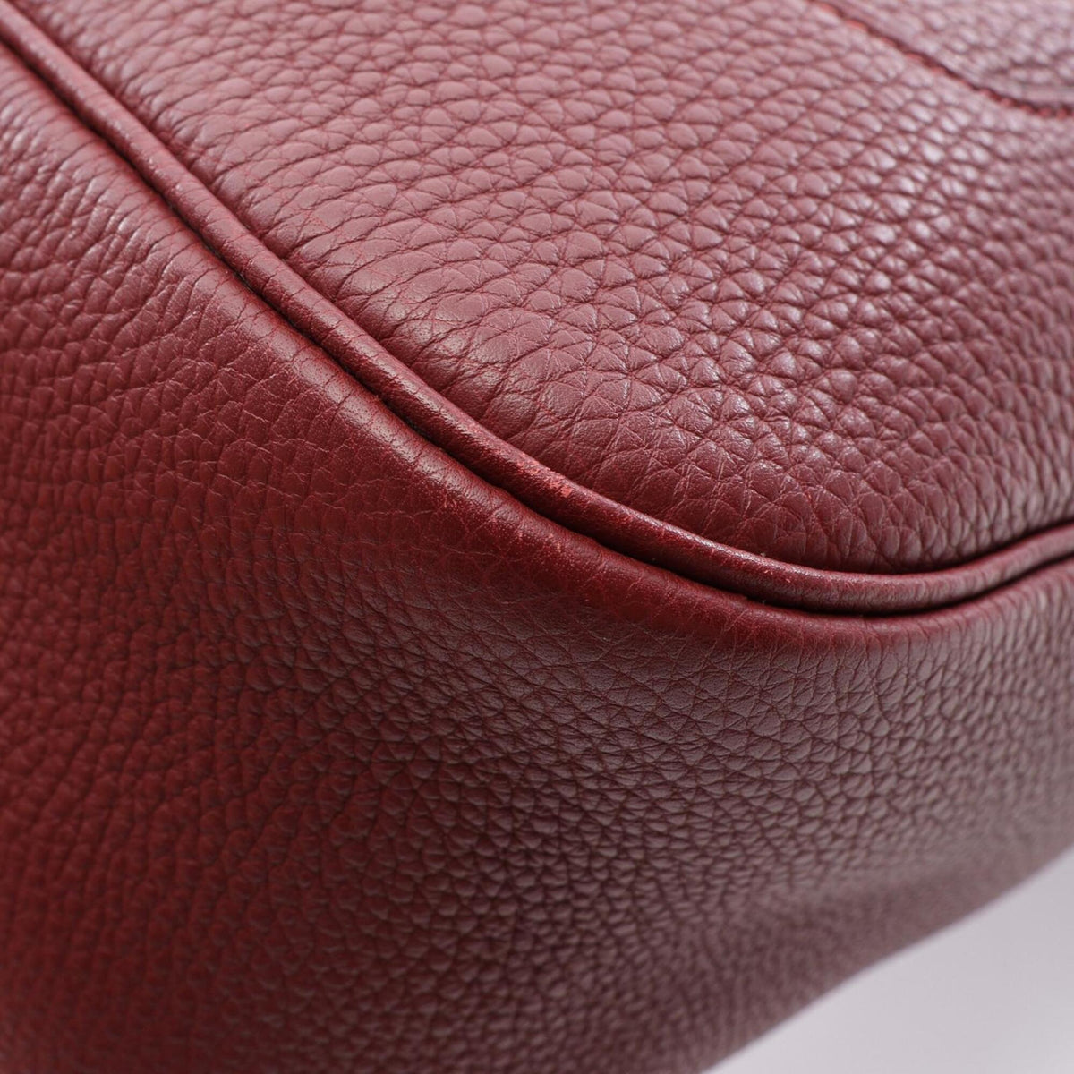 Hermes Bordeaux Rouge H Togo Leather Handbag Shoulder Bag (Pre-Owned)