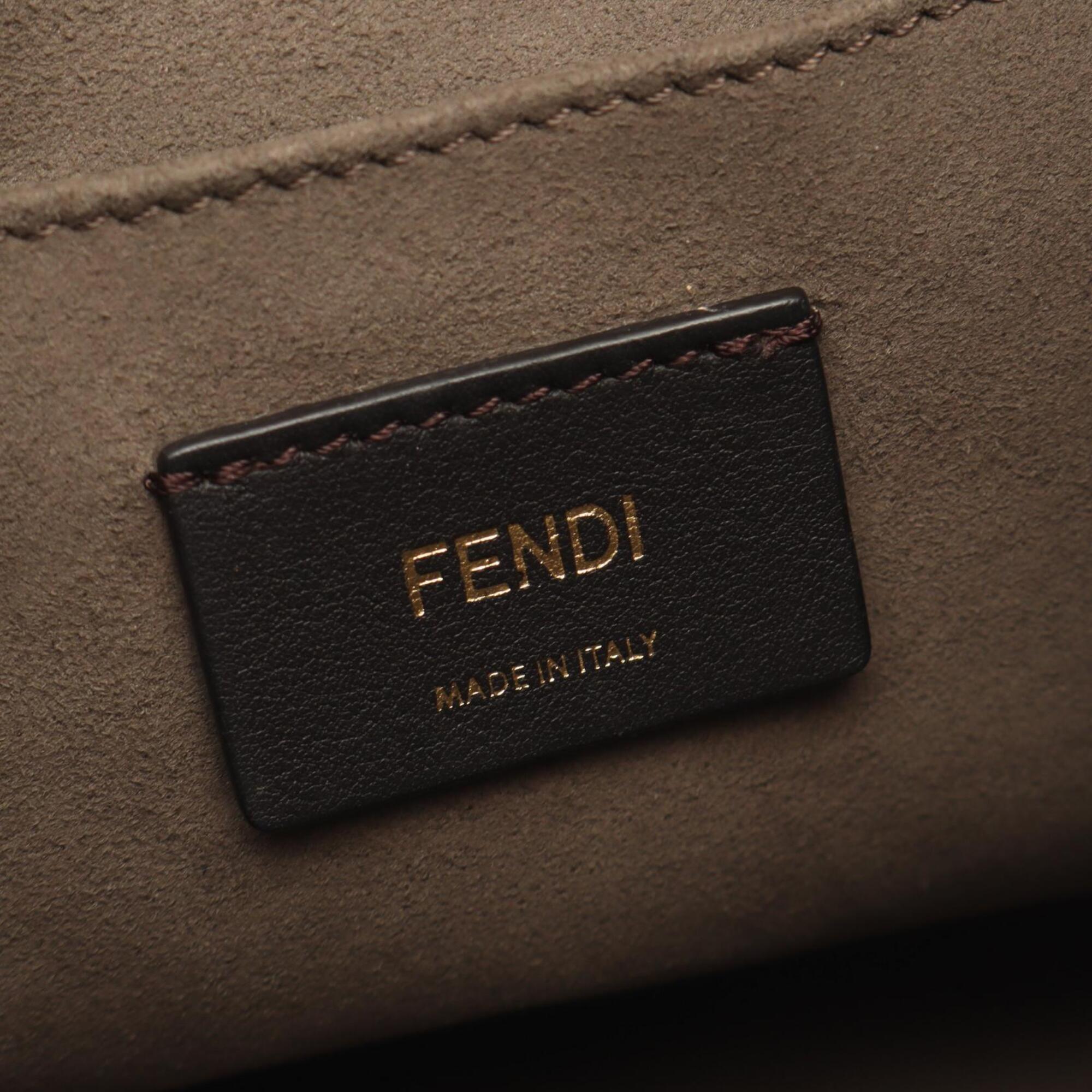 Fendi Black Leather Handbag Shoulder Bag (Pre-Owned)