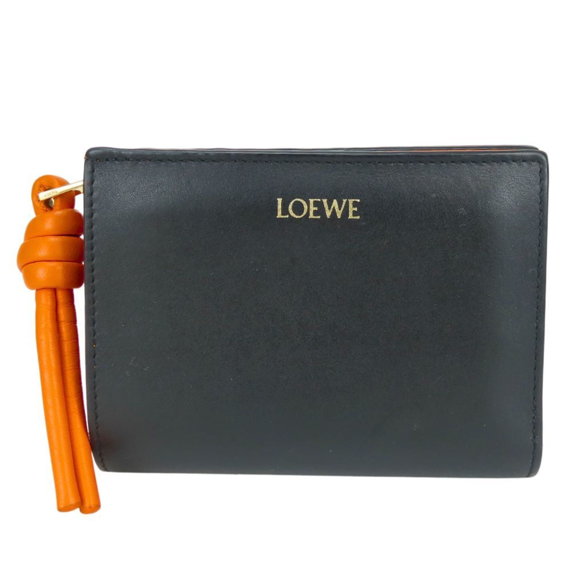 Loewe Black Orange Leather Wallet (Bi-Fold) (Pre-Owned)