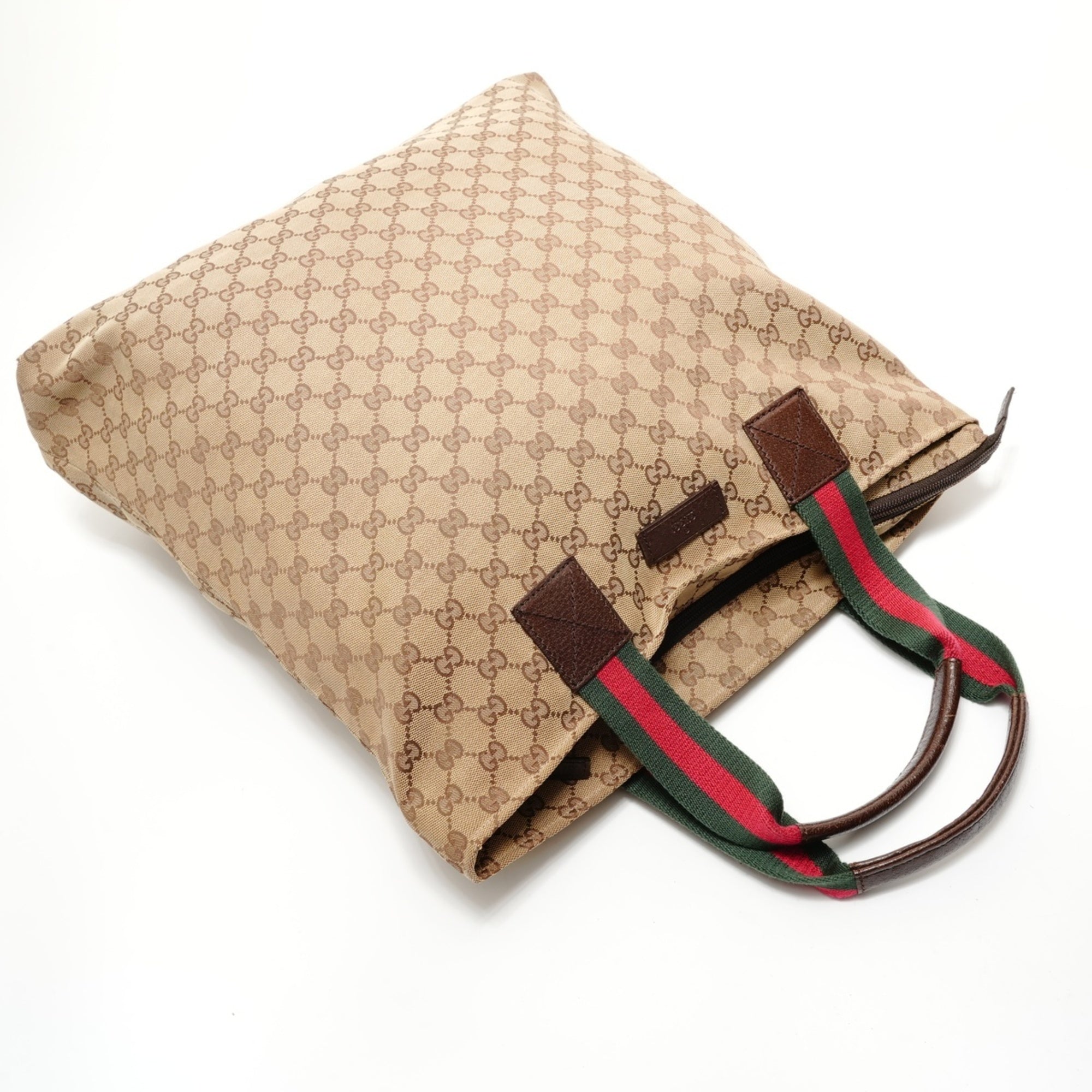 Gucci Gg Canvas Beige Gg Canvas Shoulder Bag (Pre-Owned)