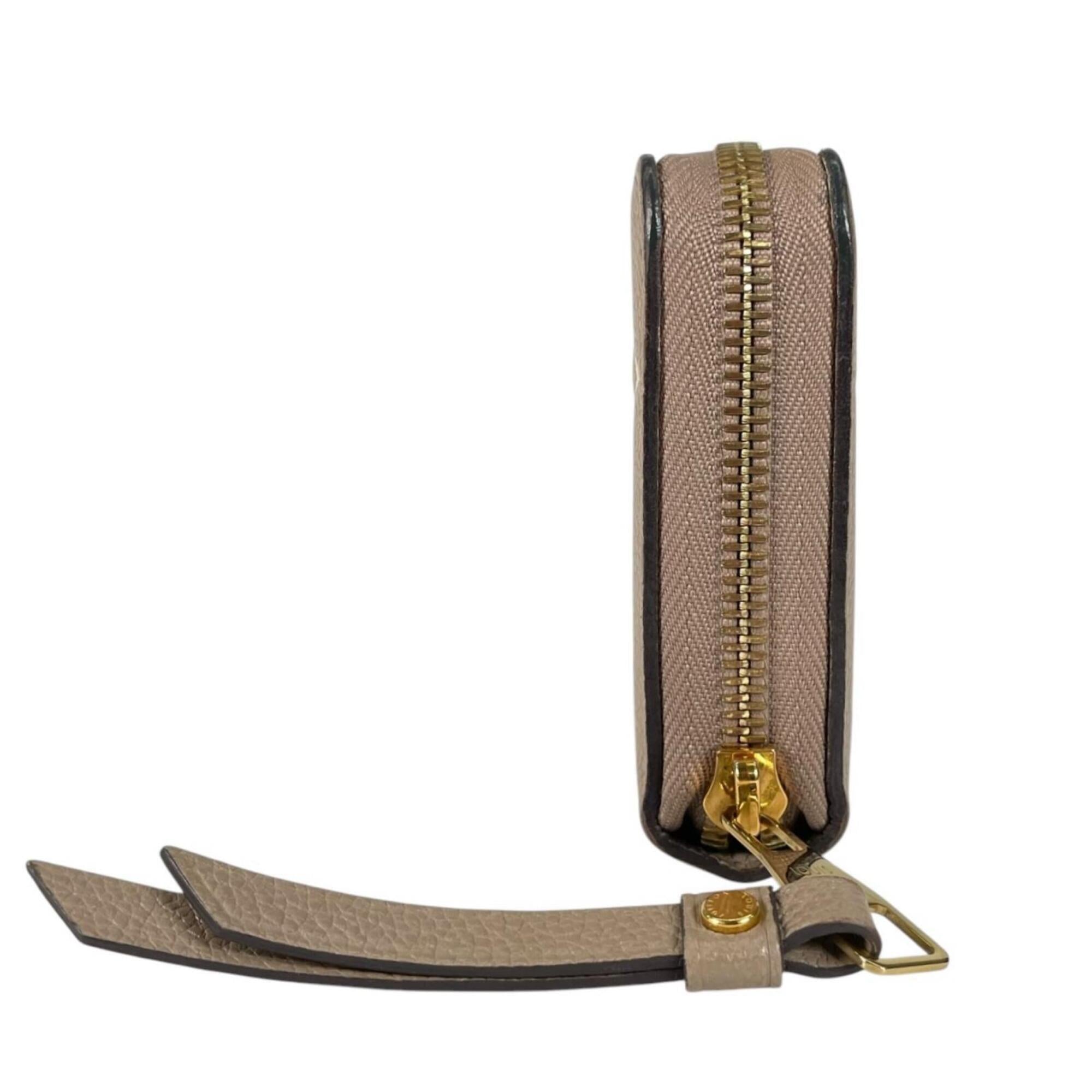 Louis Vuitton Monogram Beige Leather Long Wallet (Bi-Fold) (Pre-Owned)