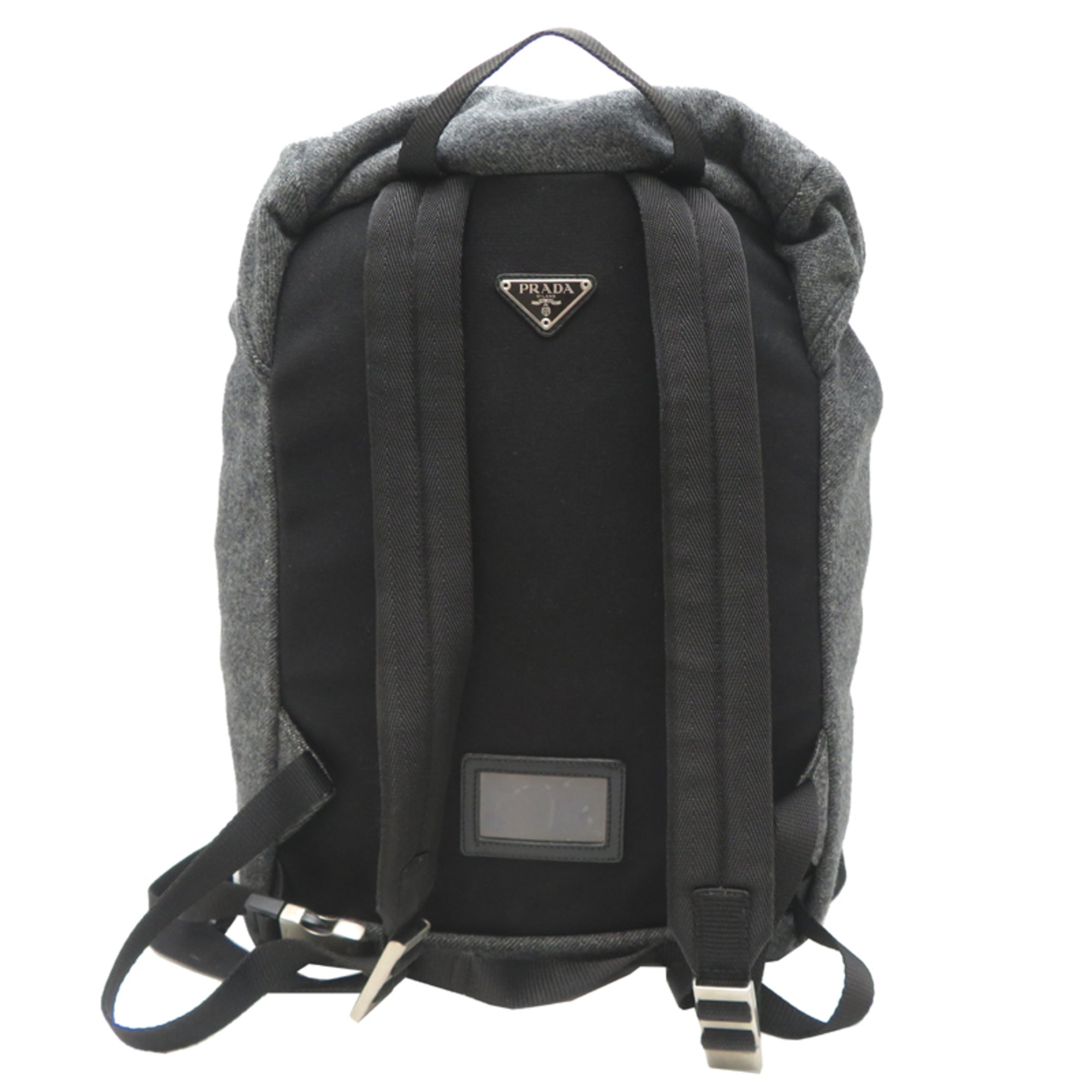 Prada Gray Wool Backpack (Pre-Owned)