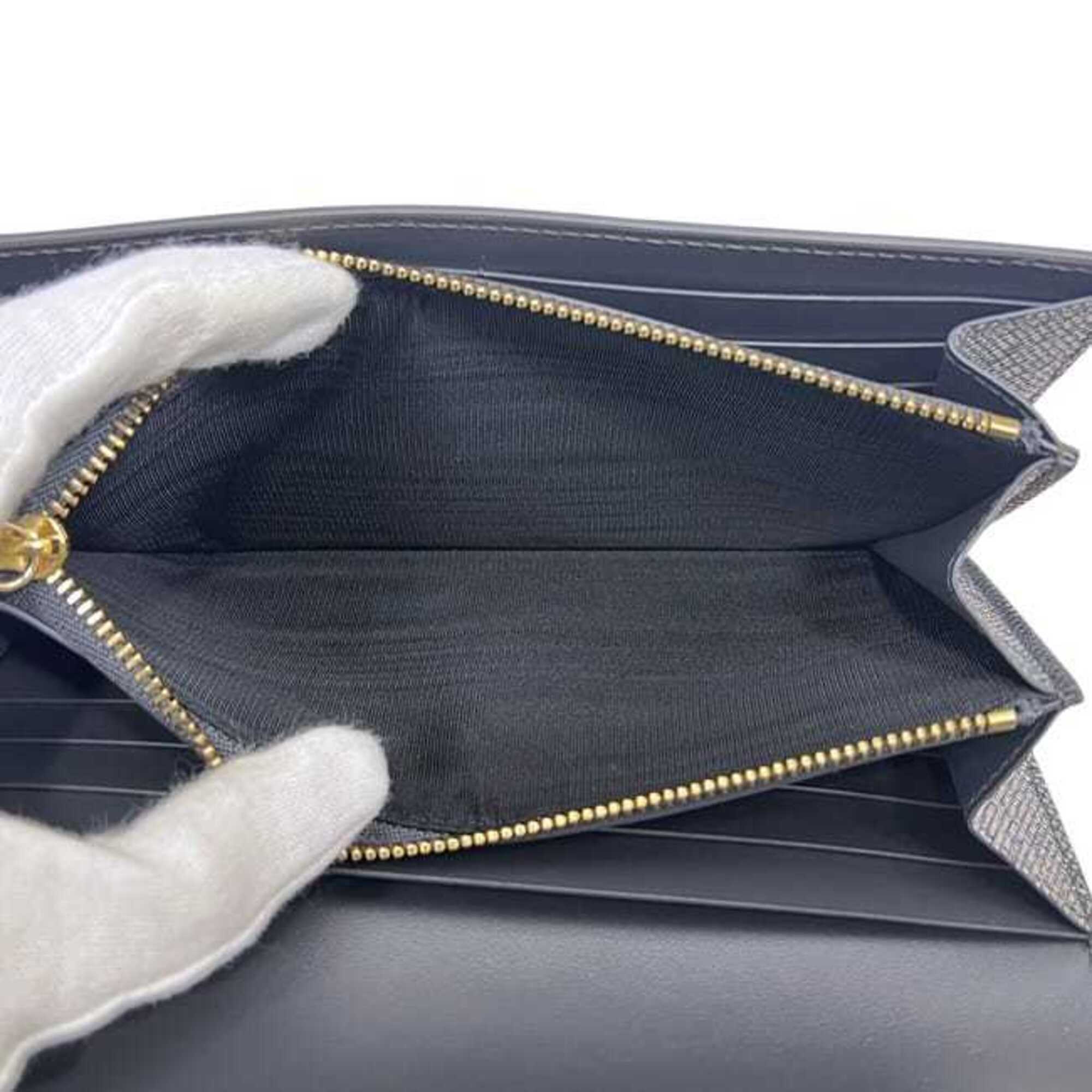 Bvlgari Bvlgari Bvlgari Silver Leather Long Wallet (Bi-Fold) (Pre-Owned)