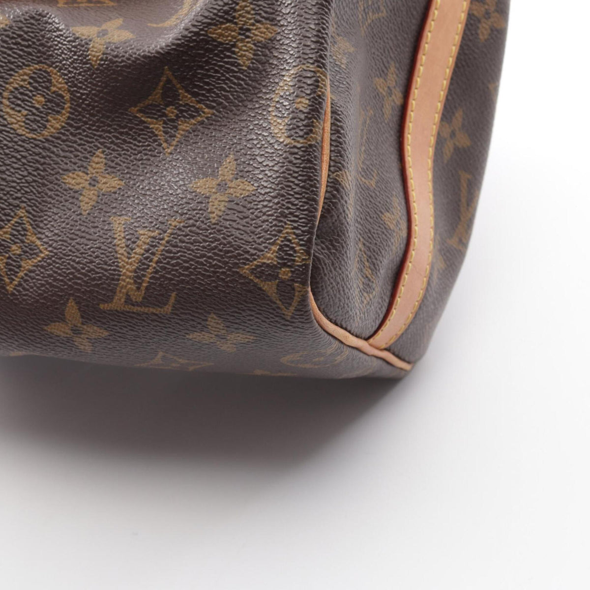 Louis Vuitton Brown Coated Canvas Monogram Leather Handbag (Pre-Owned)