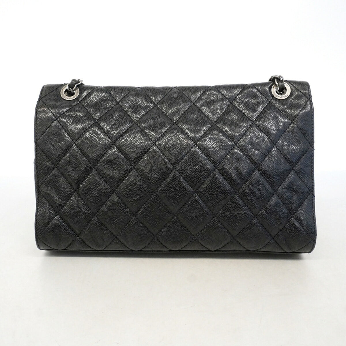 Chanel Black Grained Calfskin Shoulder Bag (Pre-Owned)