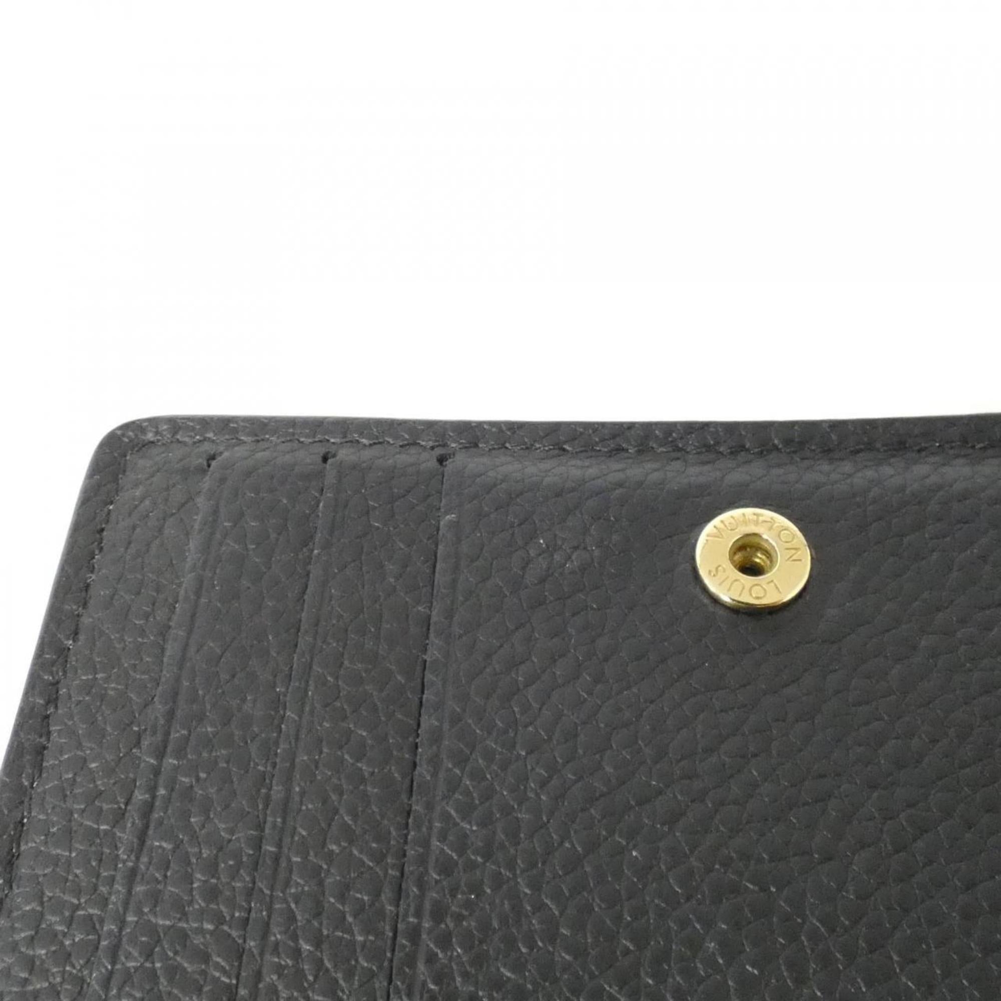 Louis Vuitton Black Leather Wallet (Bi-Fold) (Pre-Owned)