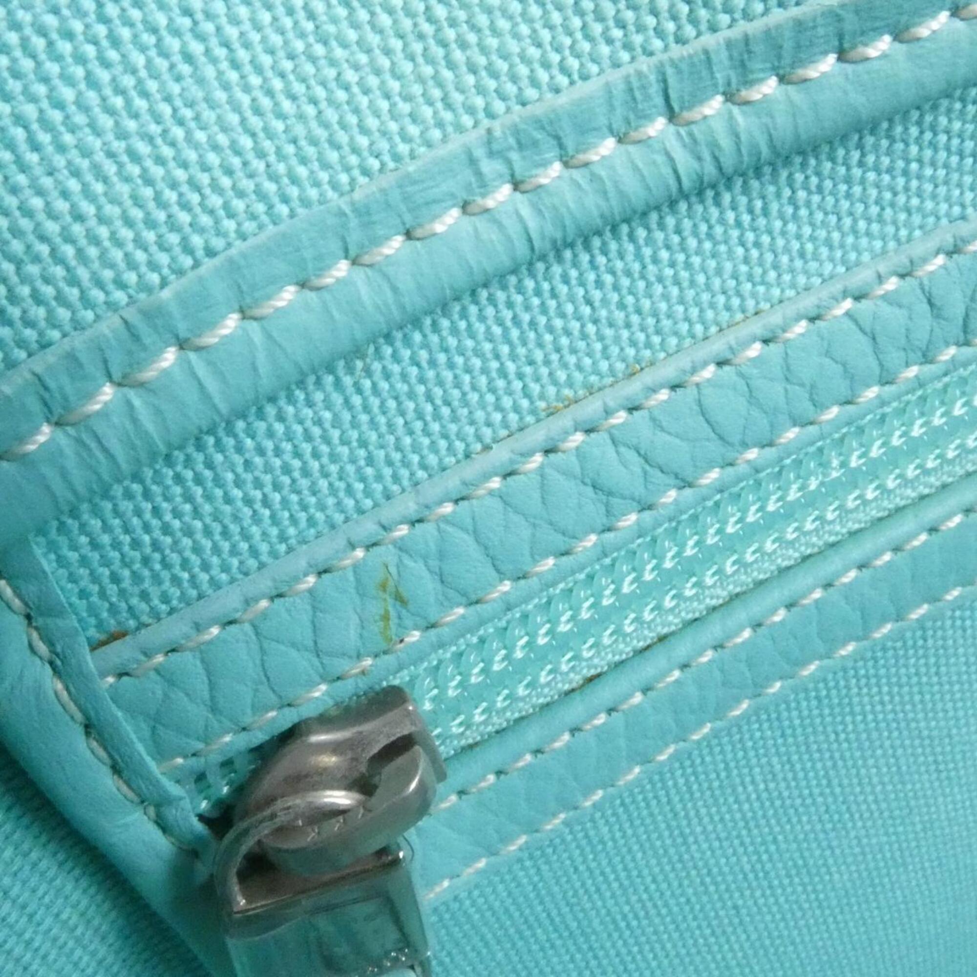 Tiffany Tiffany Blue Canvas Leather Handbag (Pre-Owned)