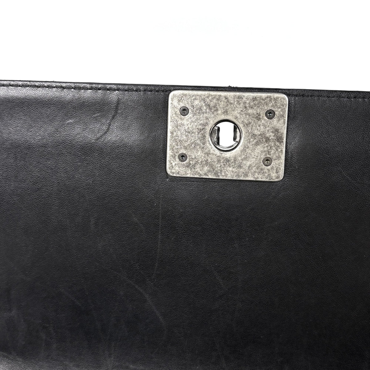 Chanel Boy Chanel Black Leather Shoulder Bag (Pre-Owned)