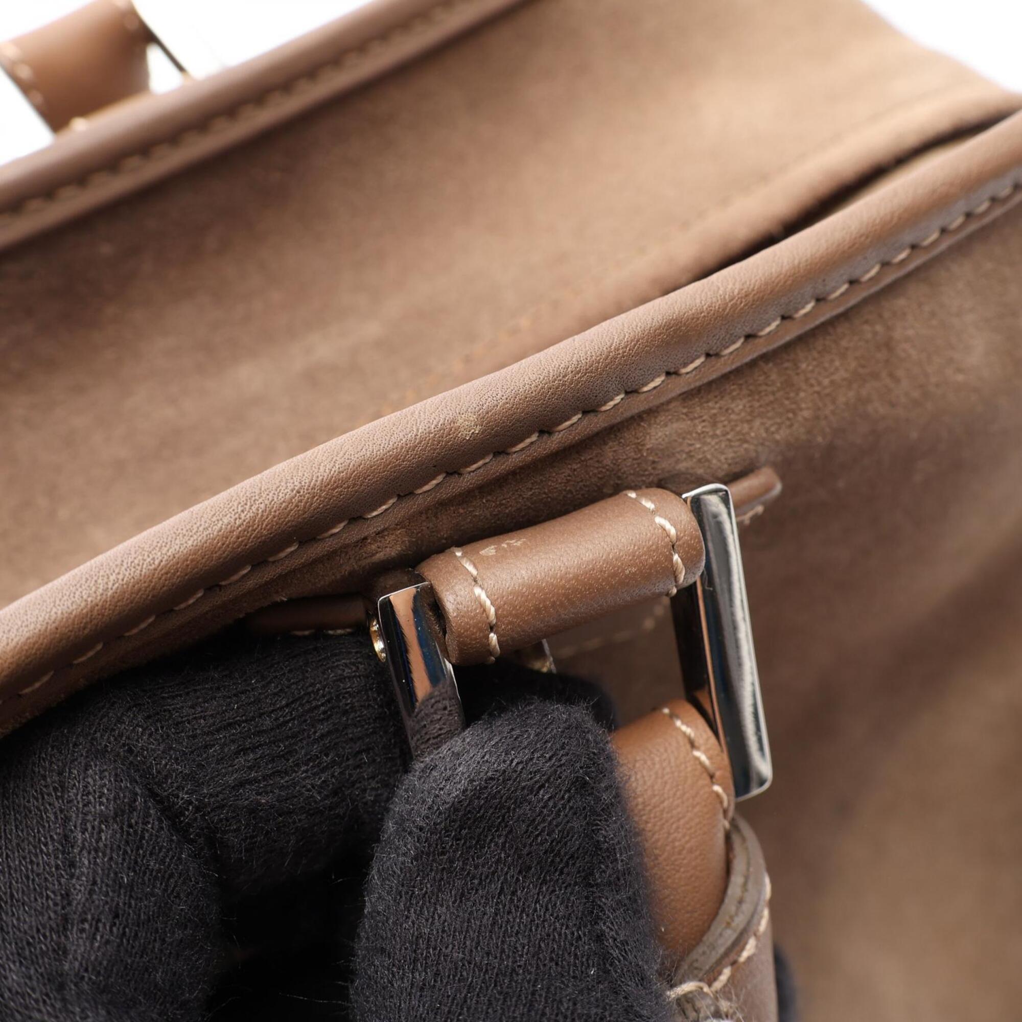 Loewe Brown Suede Leather Handbag (Pre-Owned)