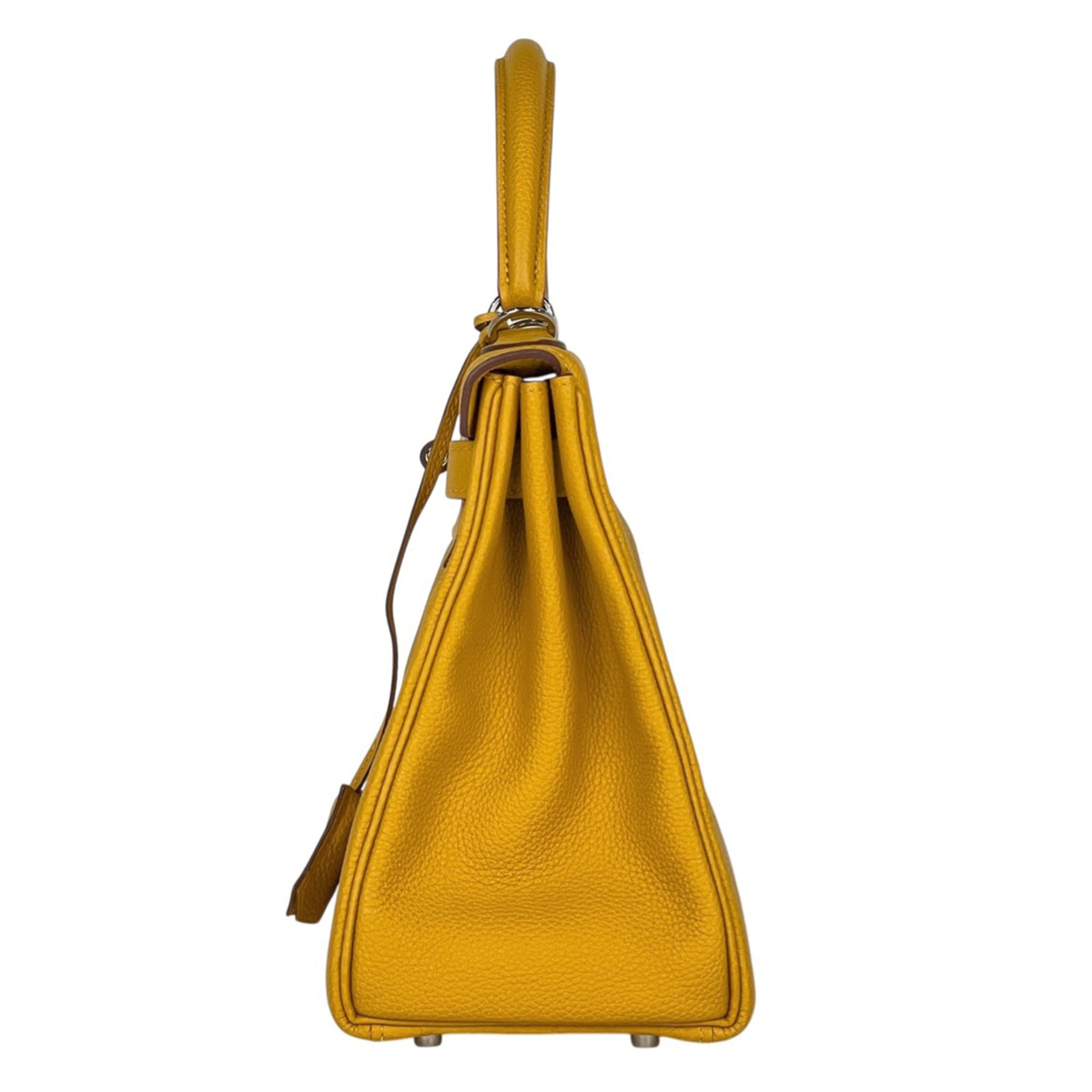 Hermes Kelly Jaune Togo Leather Handbag Shoulder Bag (Pre-Owned)