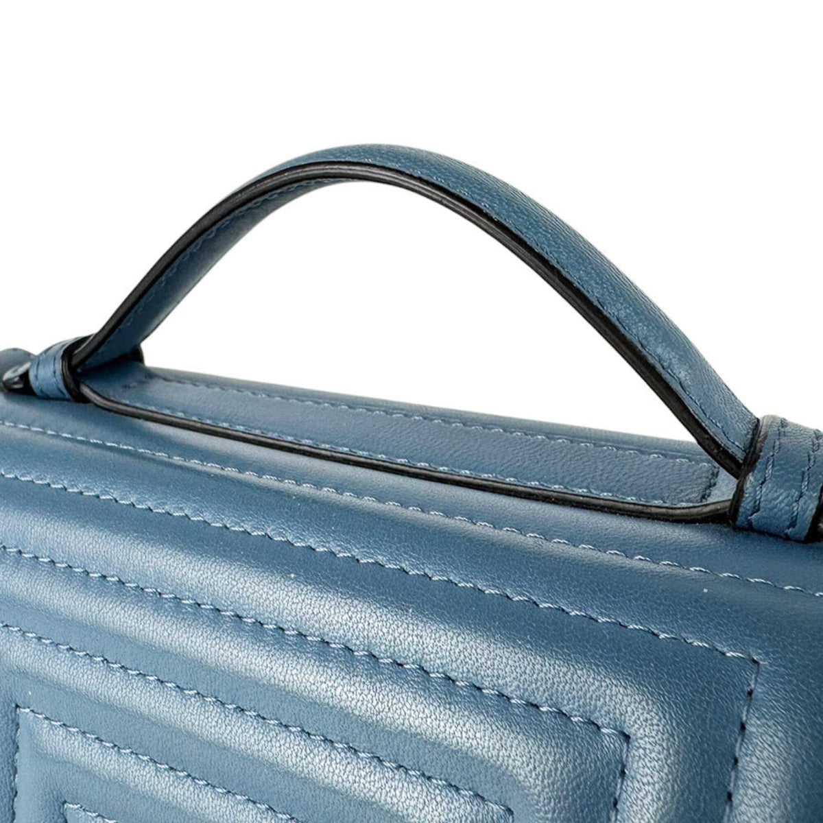 Fendi Blue Leather Shoulder Bag (Pre-Owned)